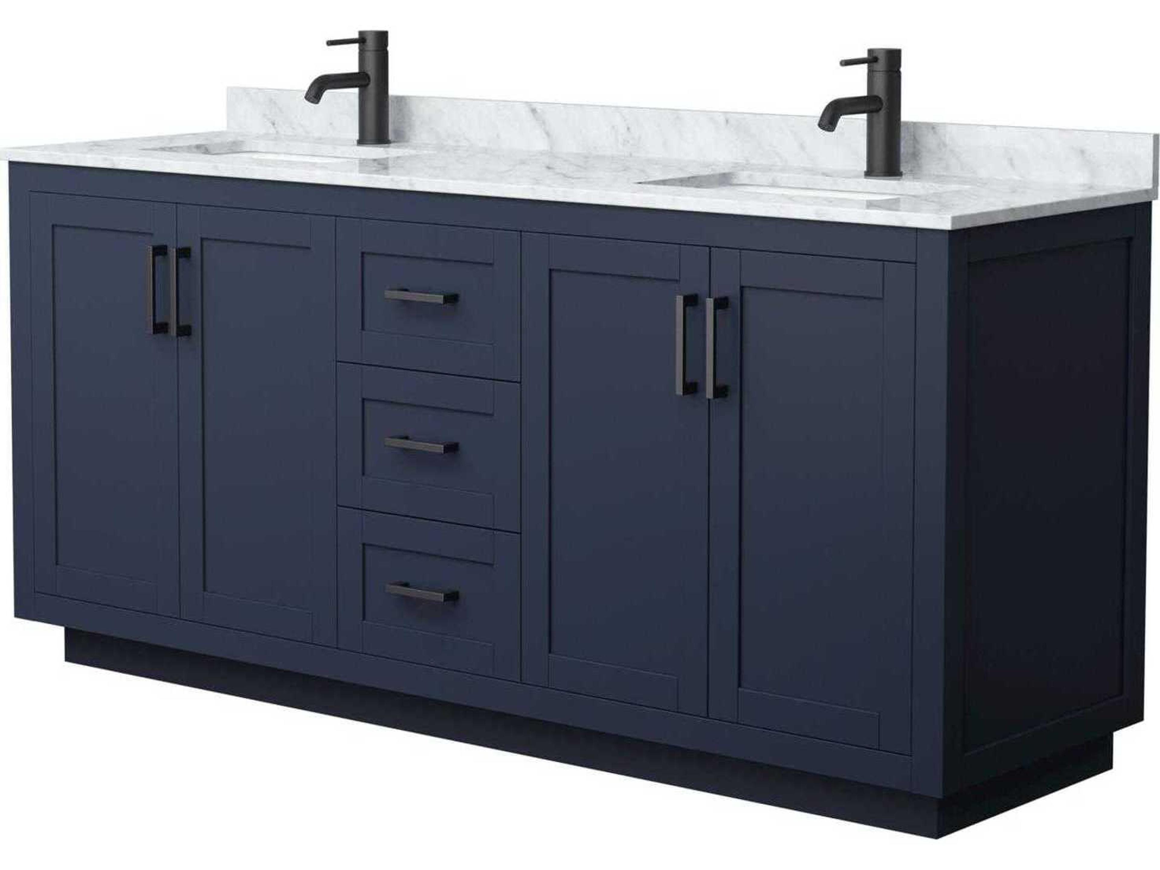 Wyndham Collection Miranda 72" Dark Blue Vanity