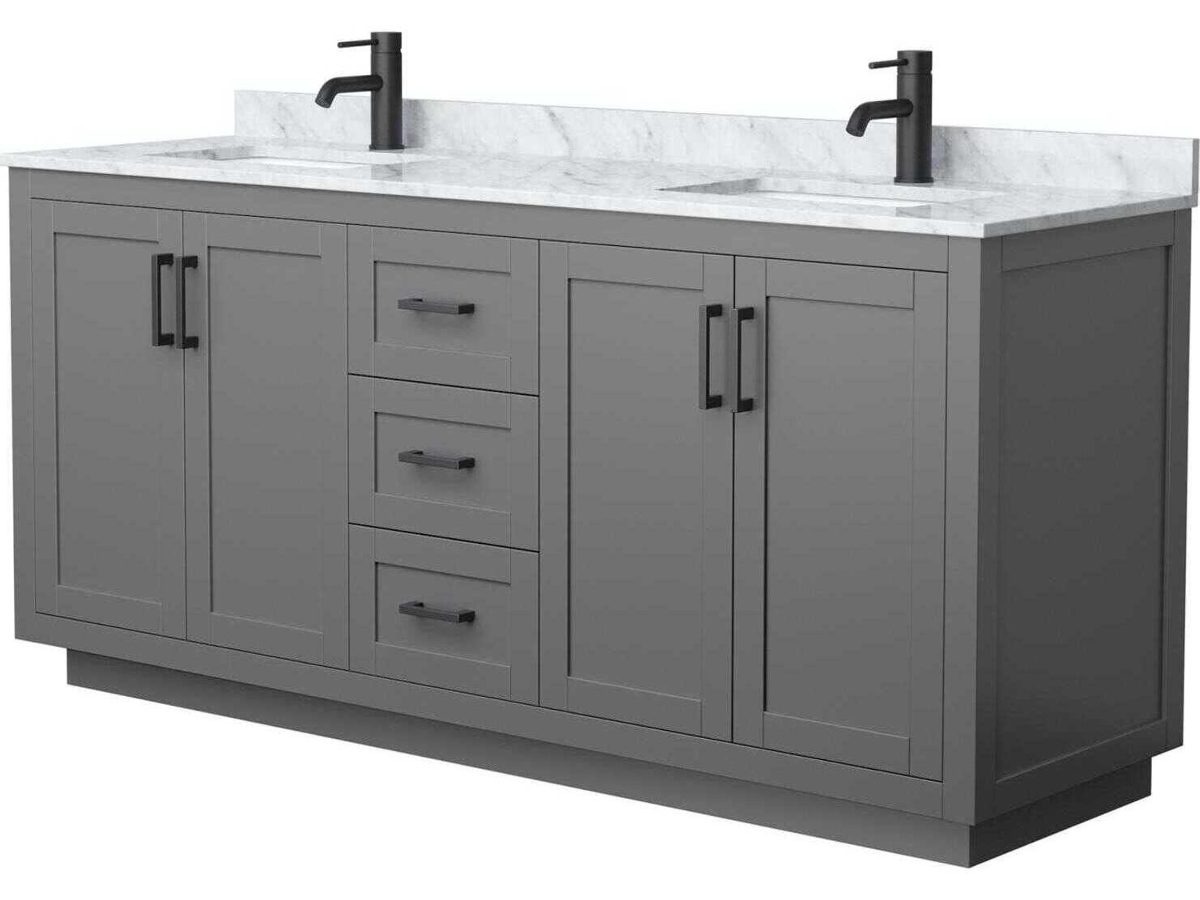 Wyndham Collection Miranda 72" Dark Gray Vanity