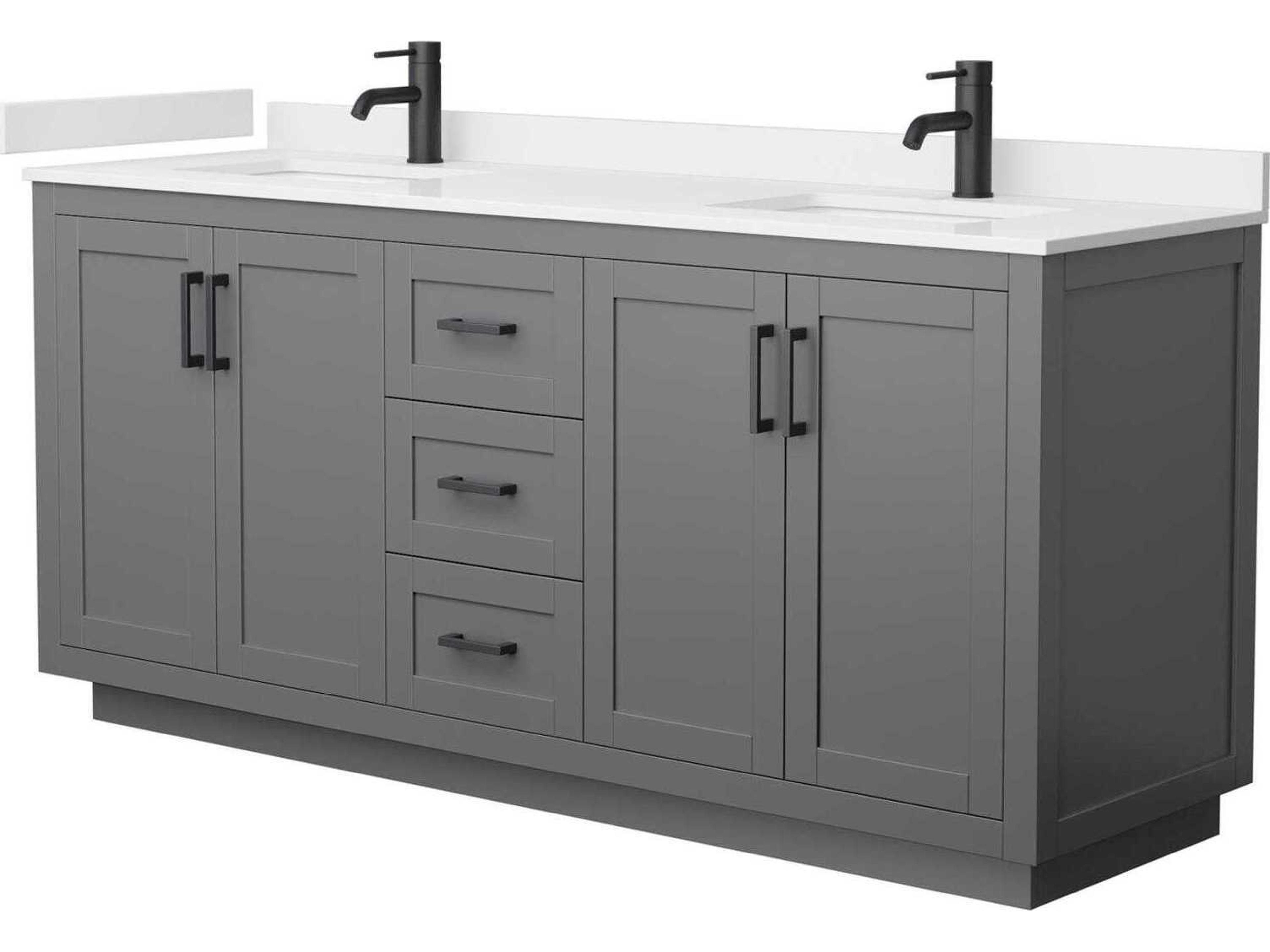 Wyndham Collection Miranda 72" Dark Gray Vanity