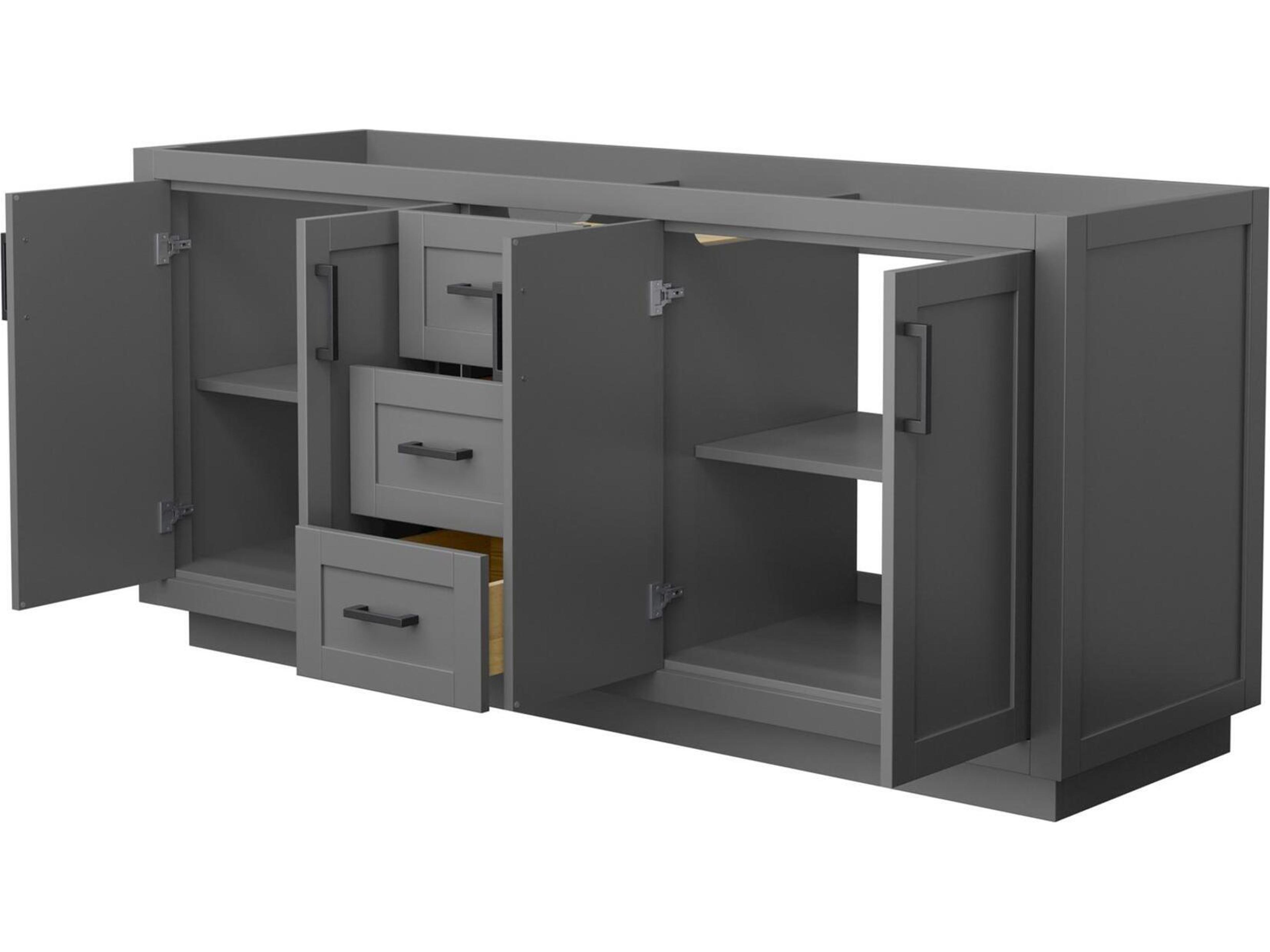 Wyndham Collection Miranda 71" Dark Gray Vanity