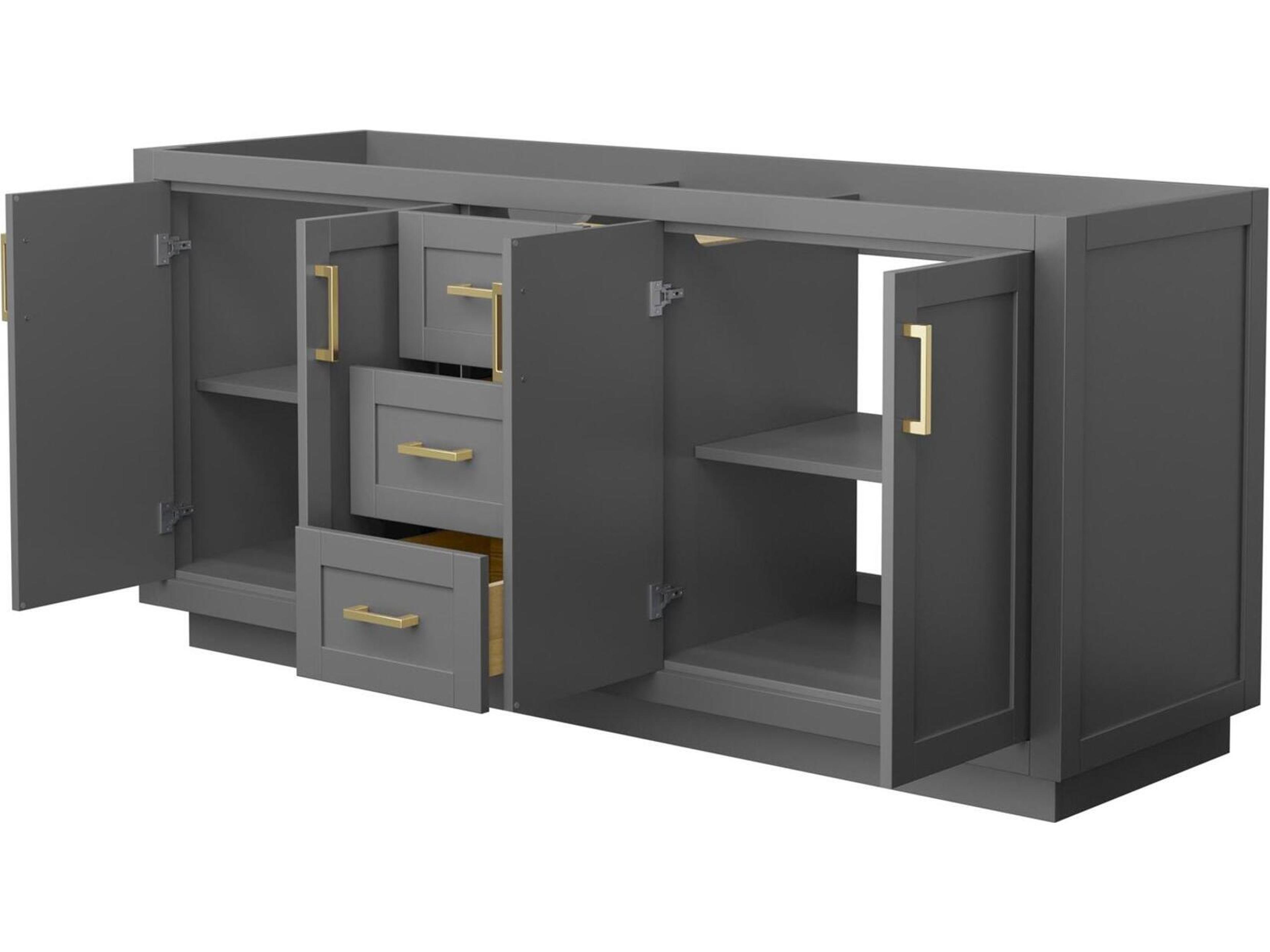 Wyndham Collection Miranda 71" Dark Gray Vanity