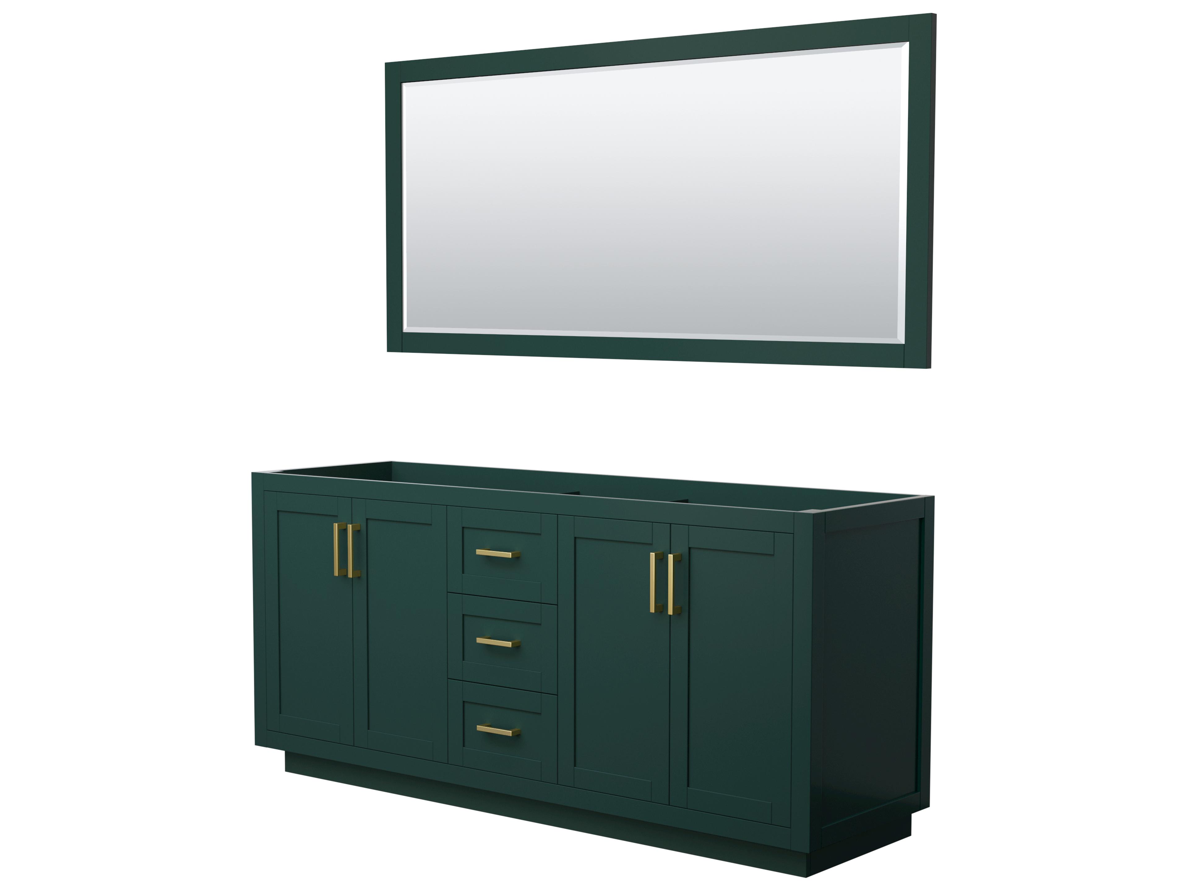 Miranda 71" Green Vanity with 70" Mirror