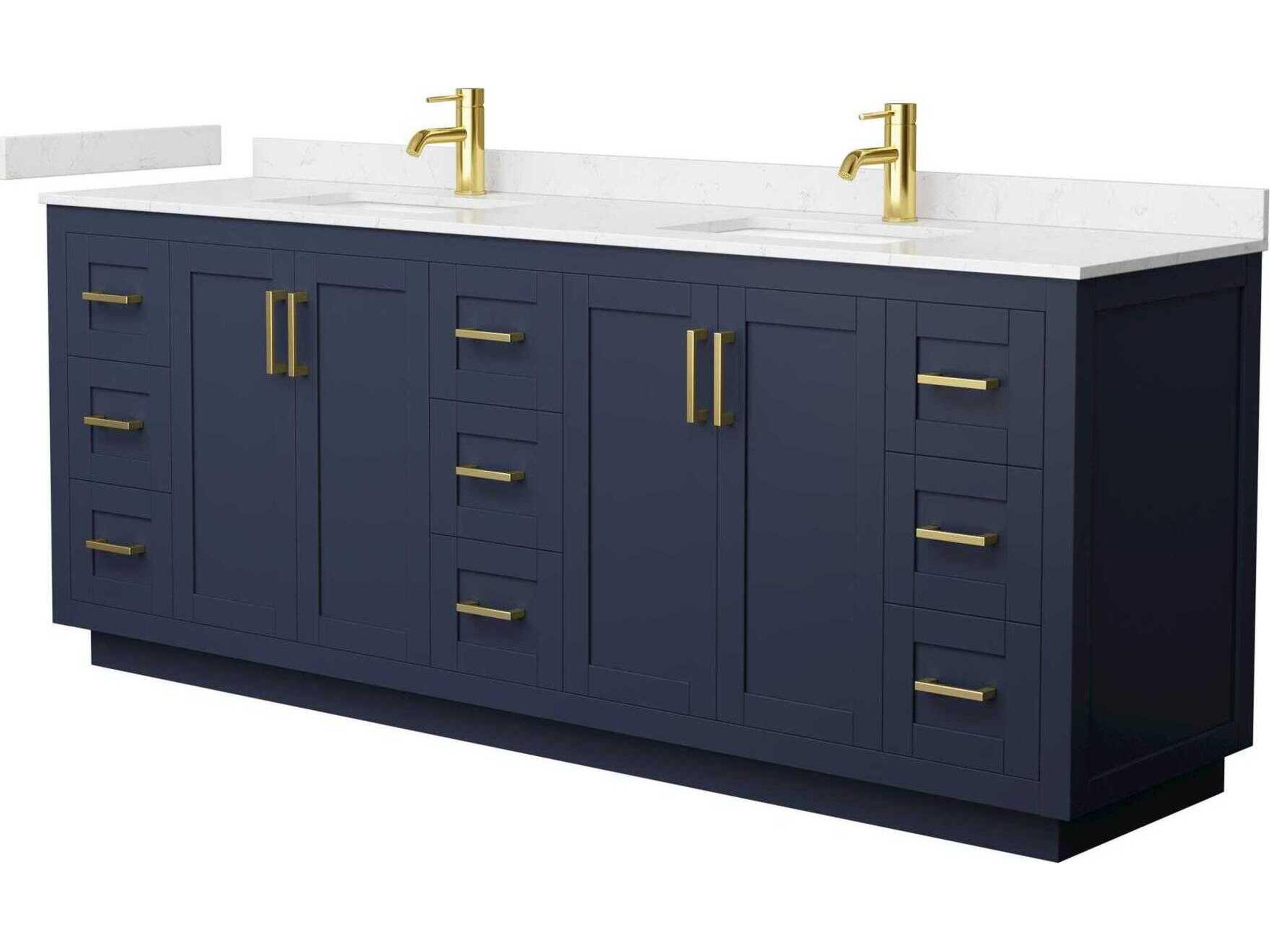 Wyndham Collection Miranda 84" Dark Blue Vanity