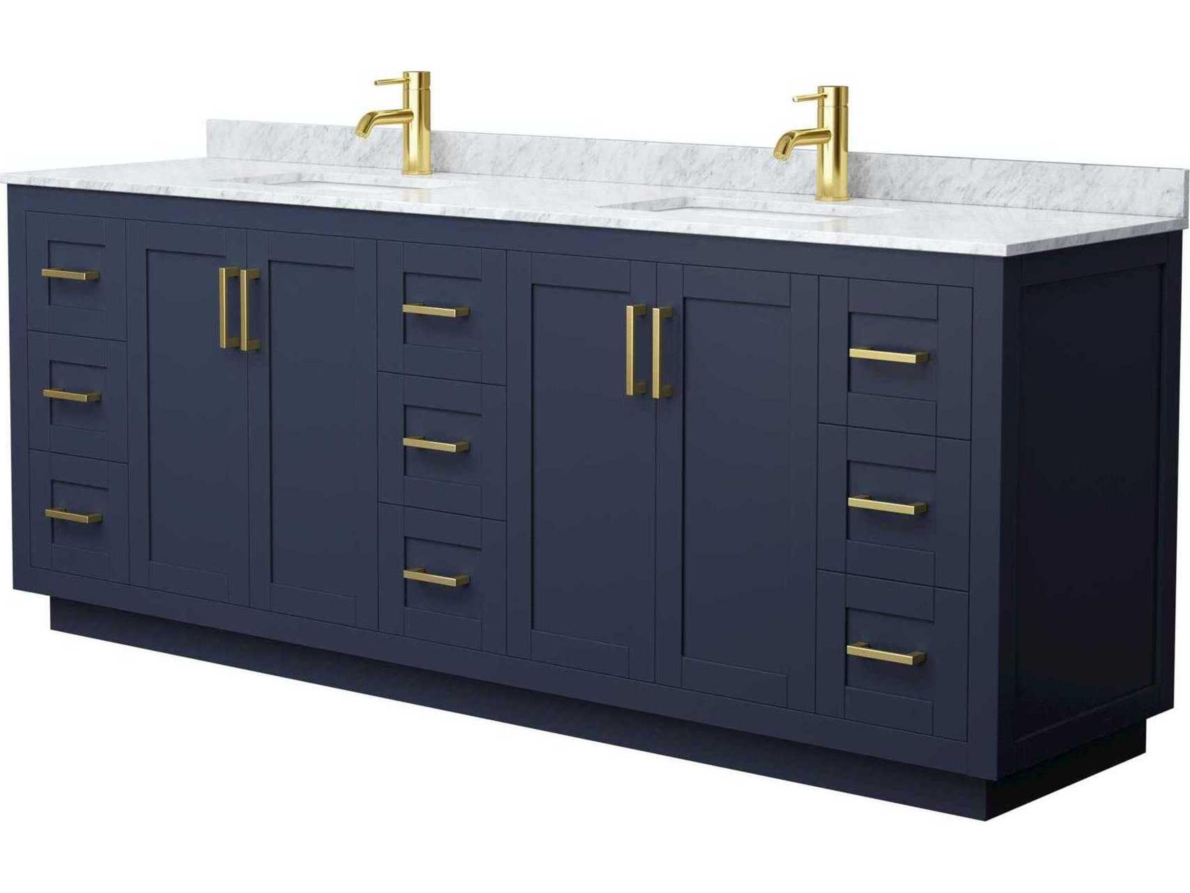 Wyndham Collection Miranda 84" Dark Blue Vanity