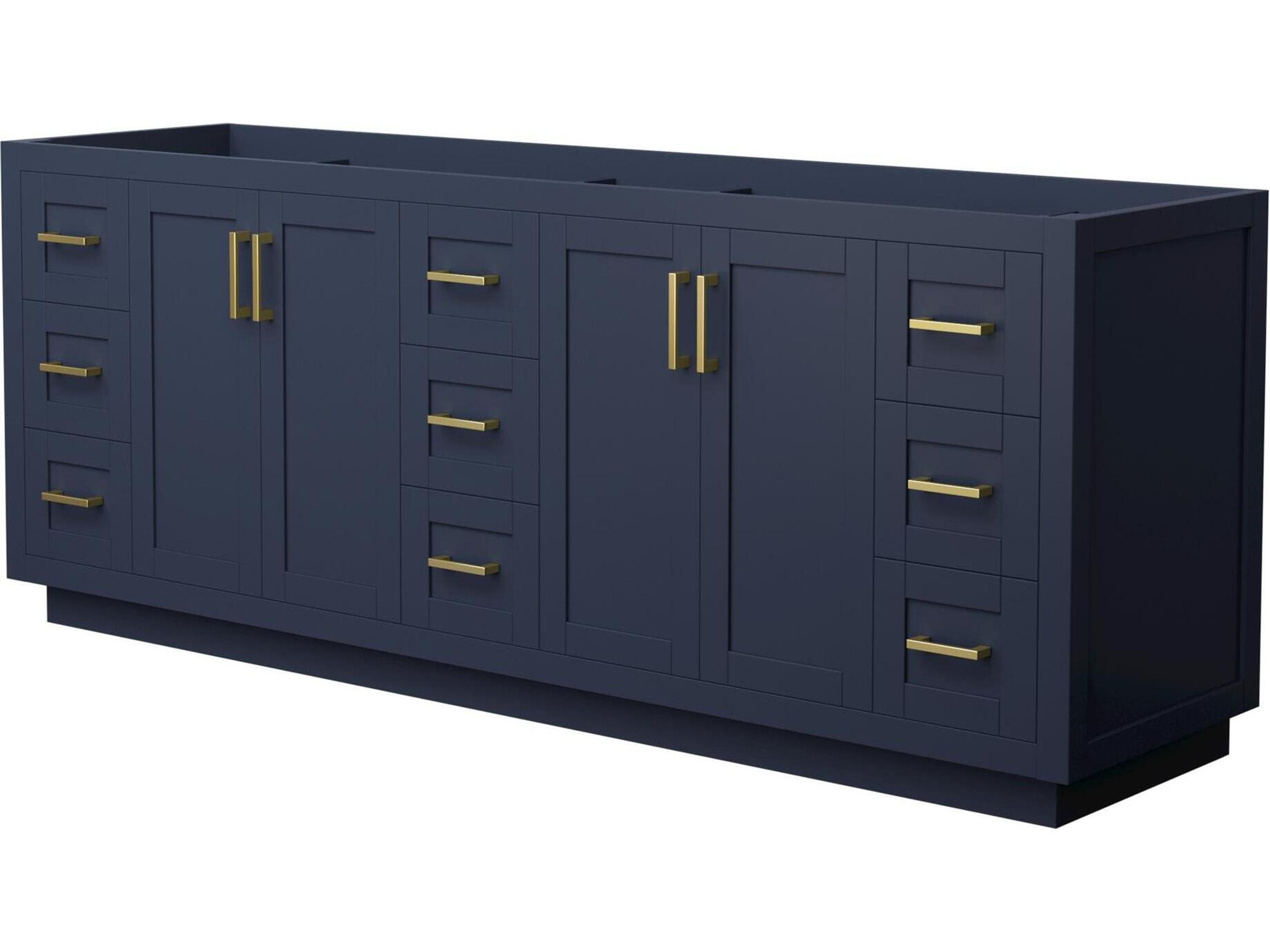 Wyndham Collection Miranda 83" Dark Blue Vanity