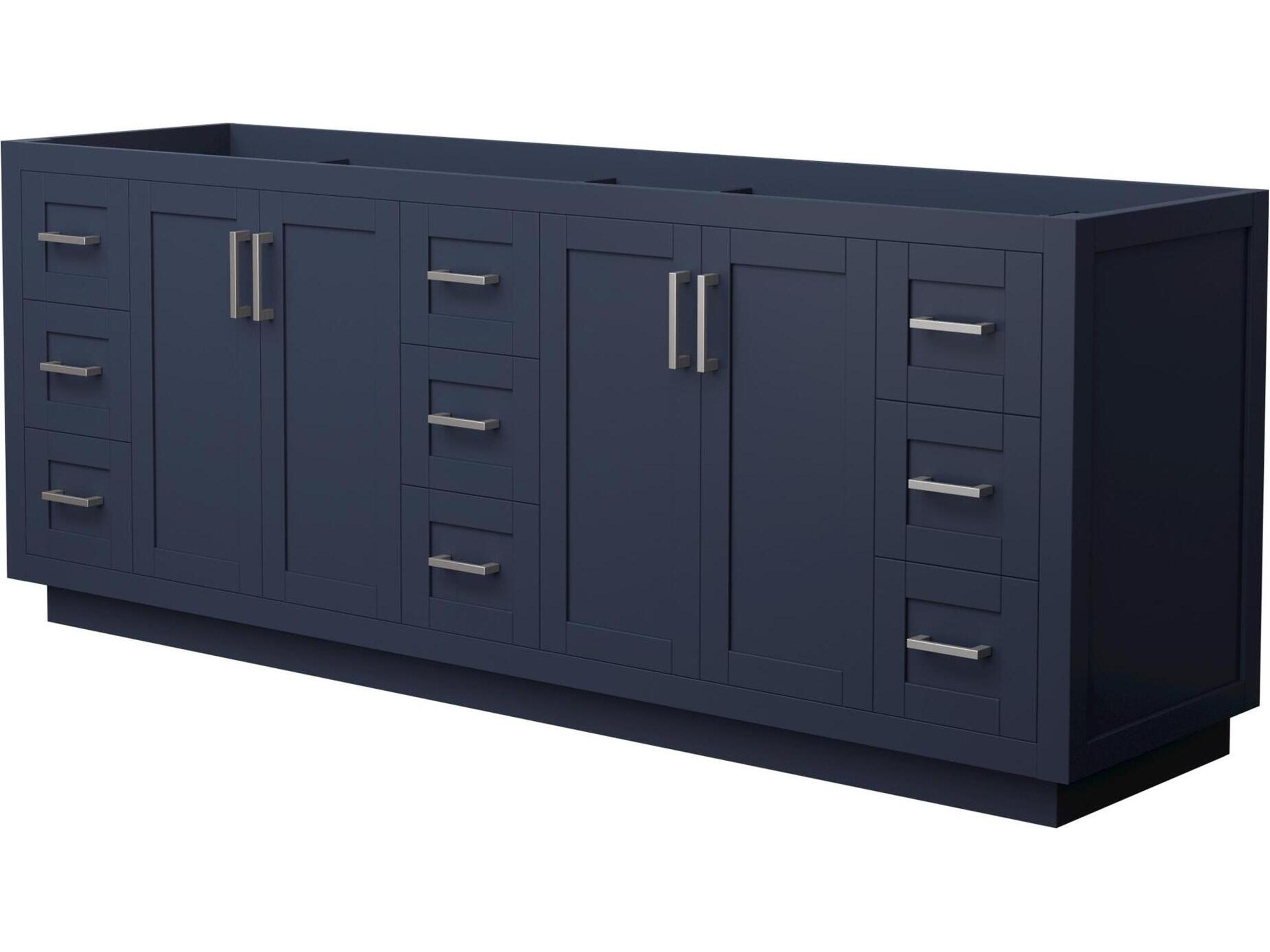 Wyndham Collection Miranda 83" Dark Blue Vanity