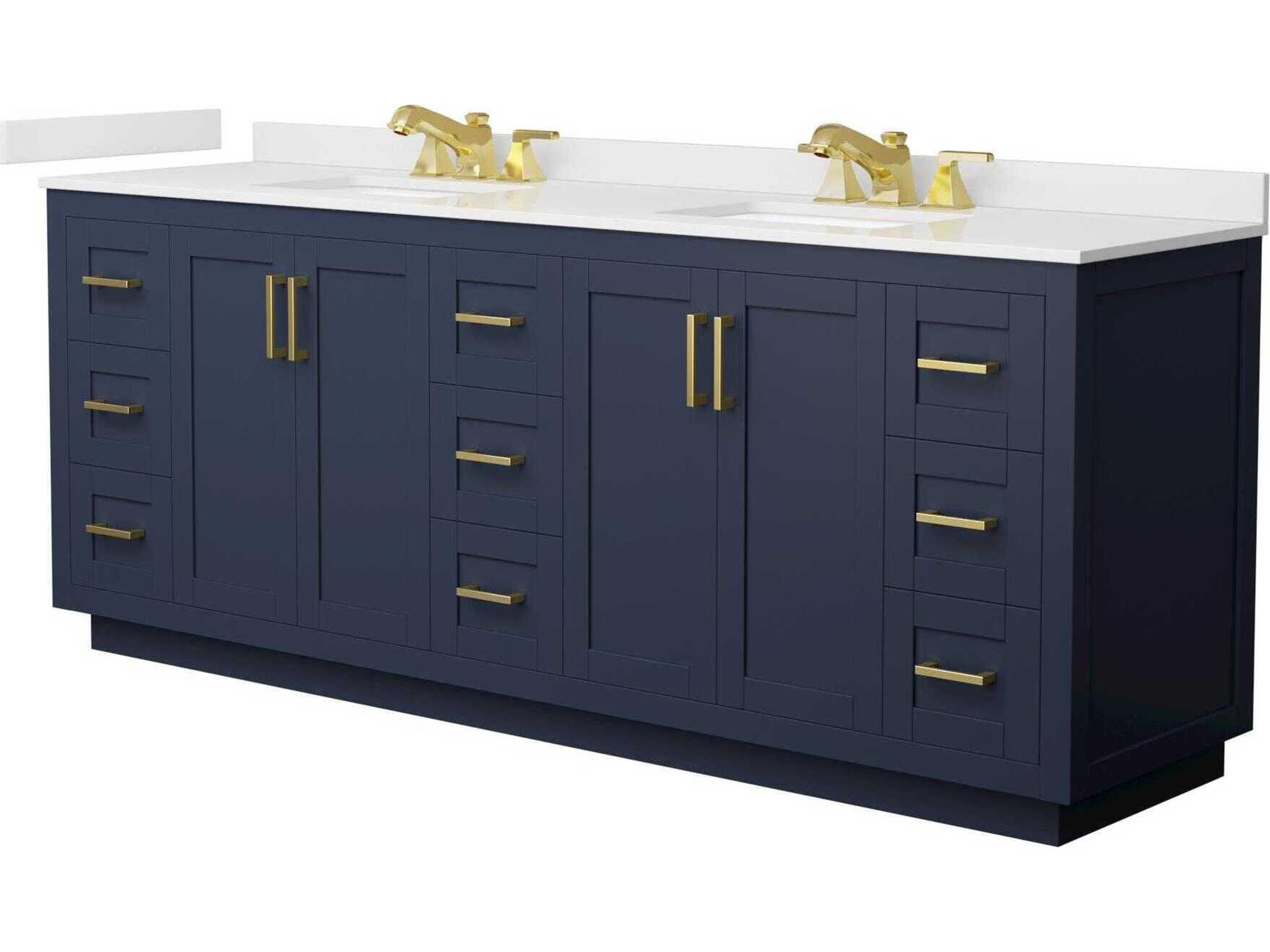 Wyndham Collection Miranda 84" Dark Blue Vanity