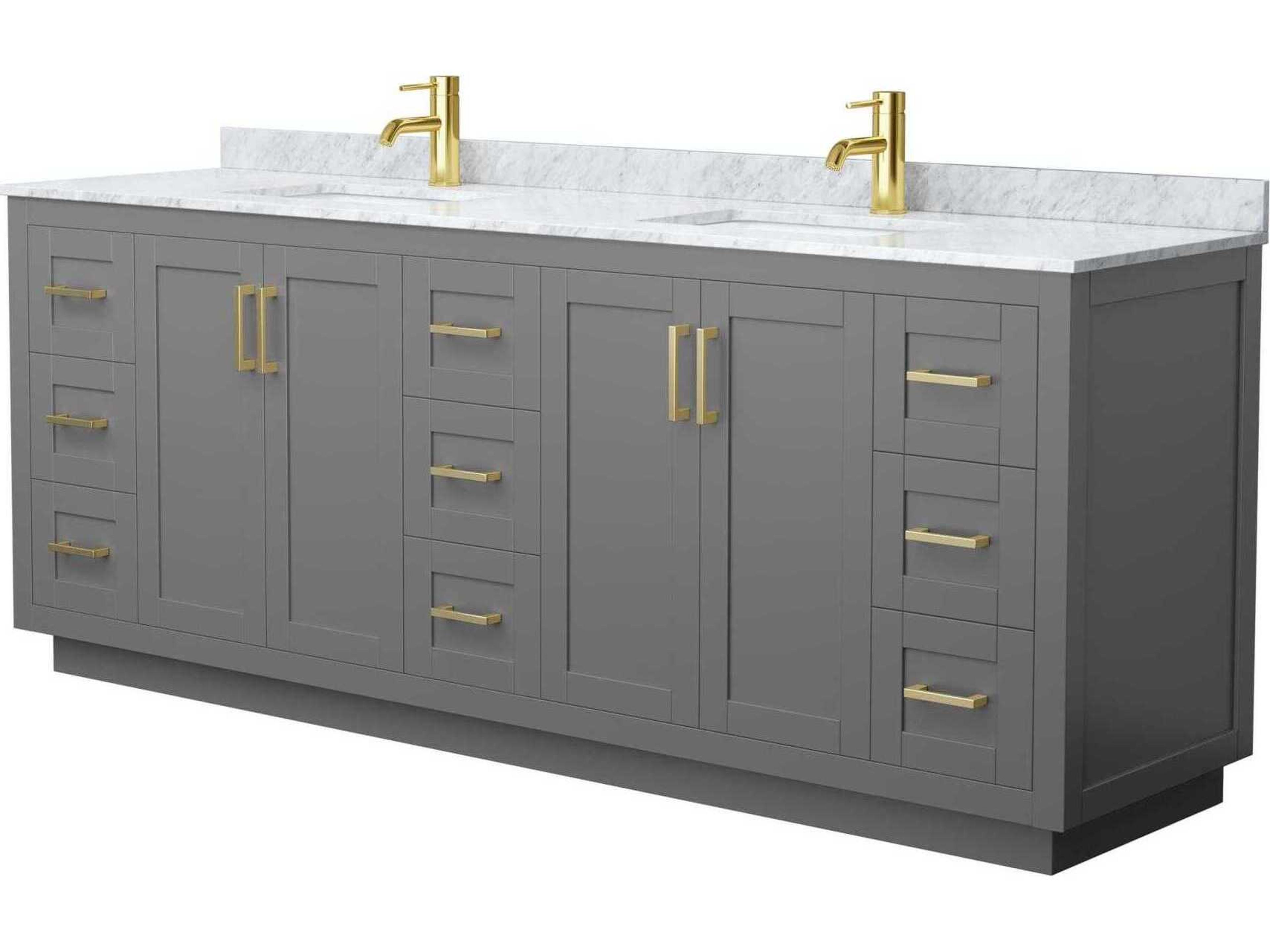 Wyndham Collection Miranda 84" Dark Gray Vanity