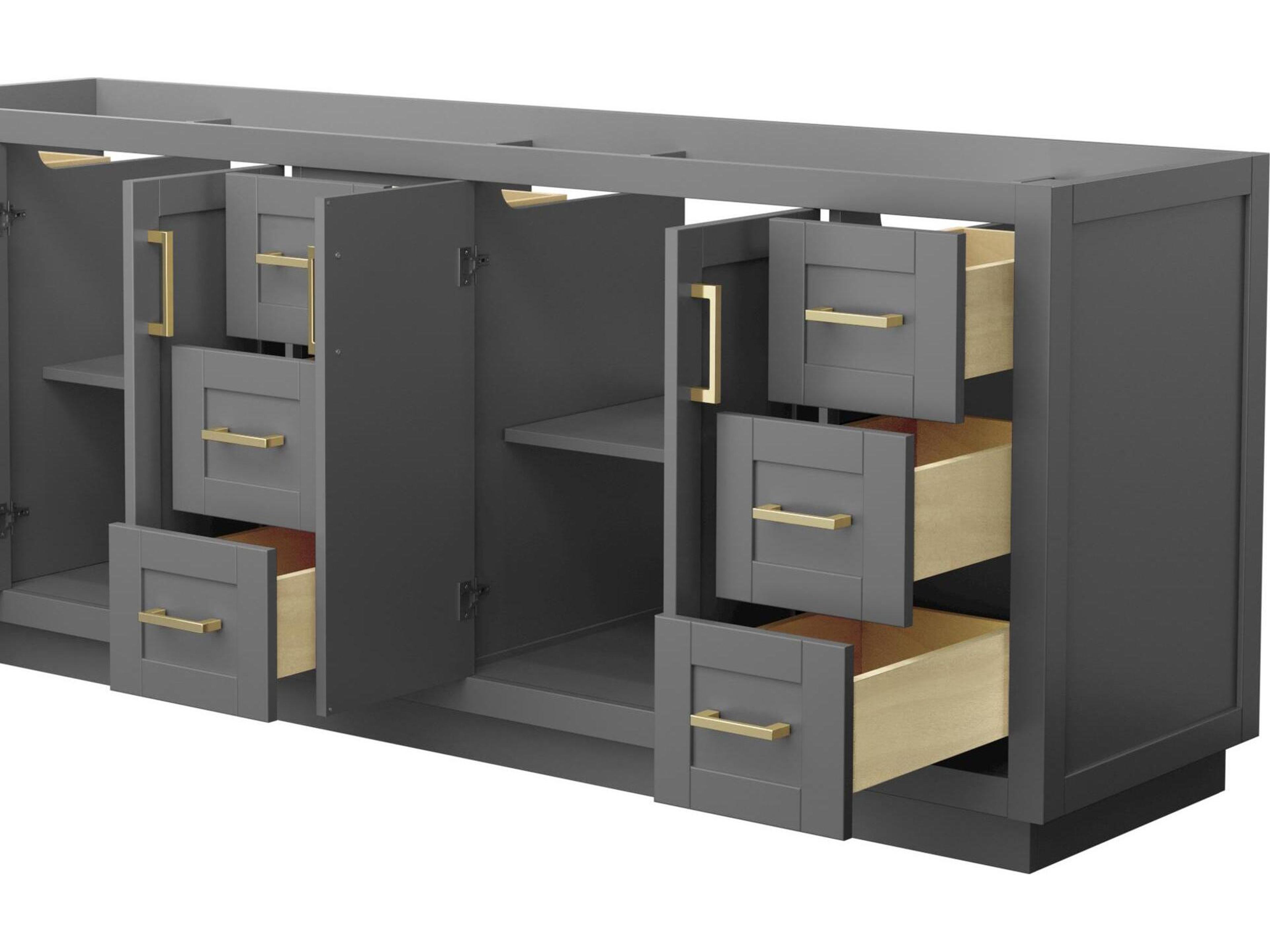 Wyndham Collection Miranda 83" Dark Gray Vanity