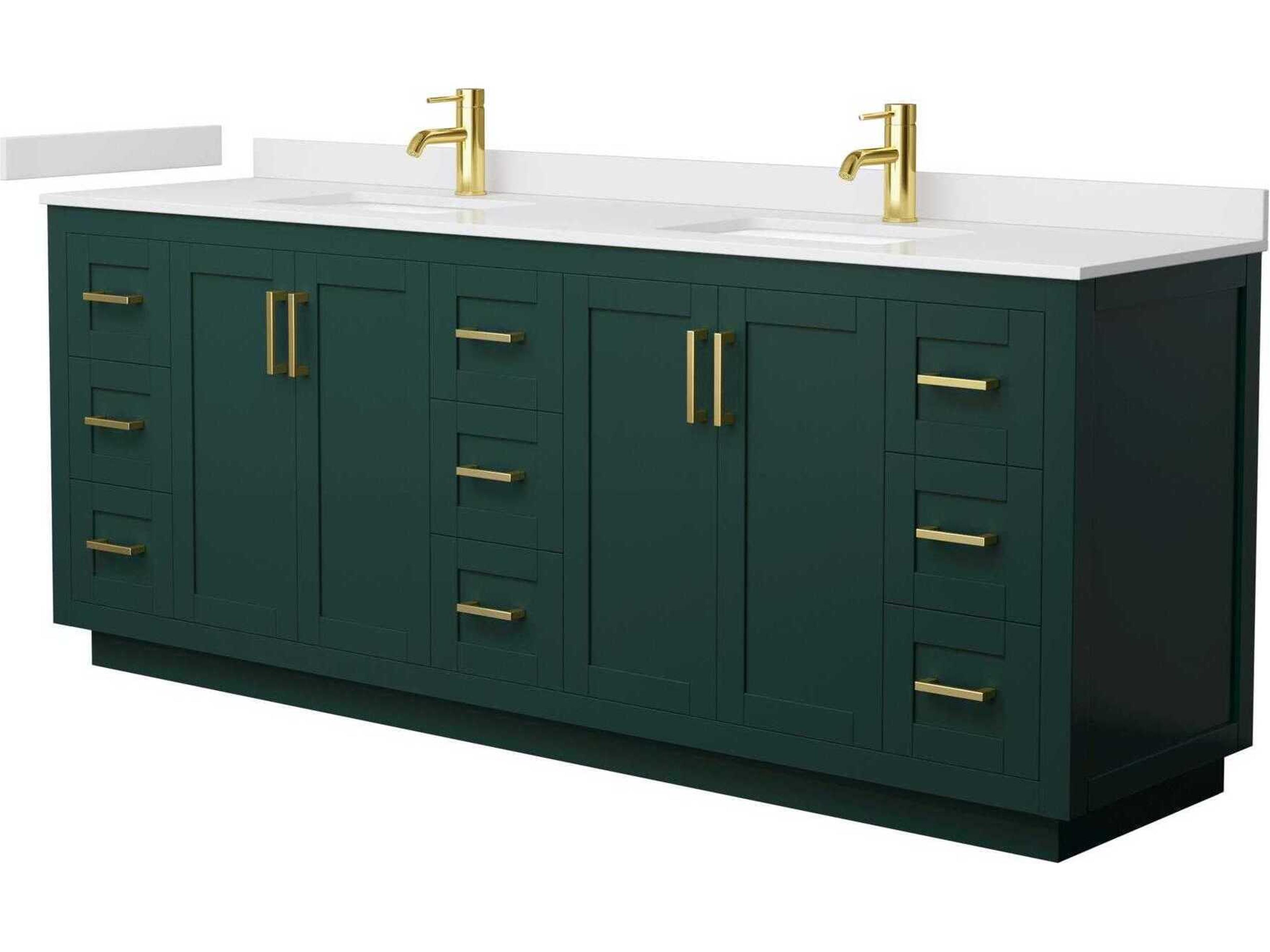 Wyndham Collection Miranda 84" Green Vanity
