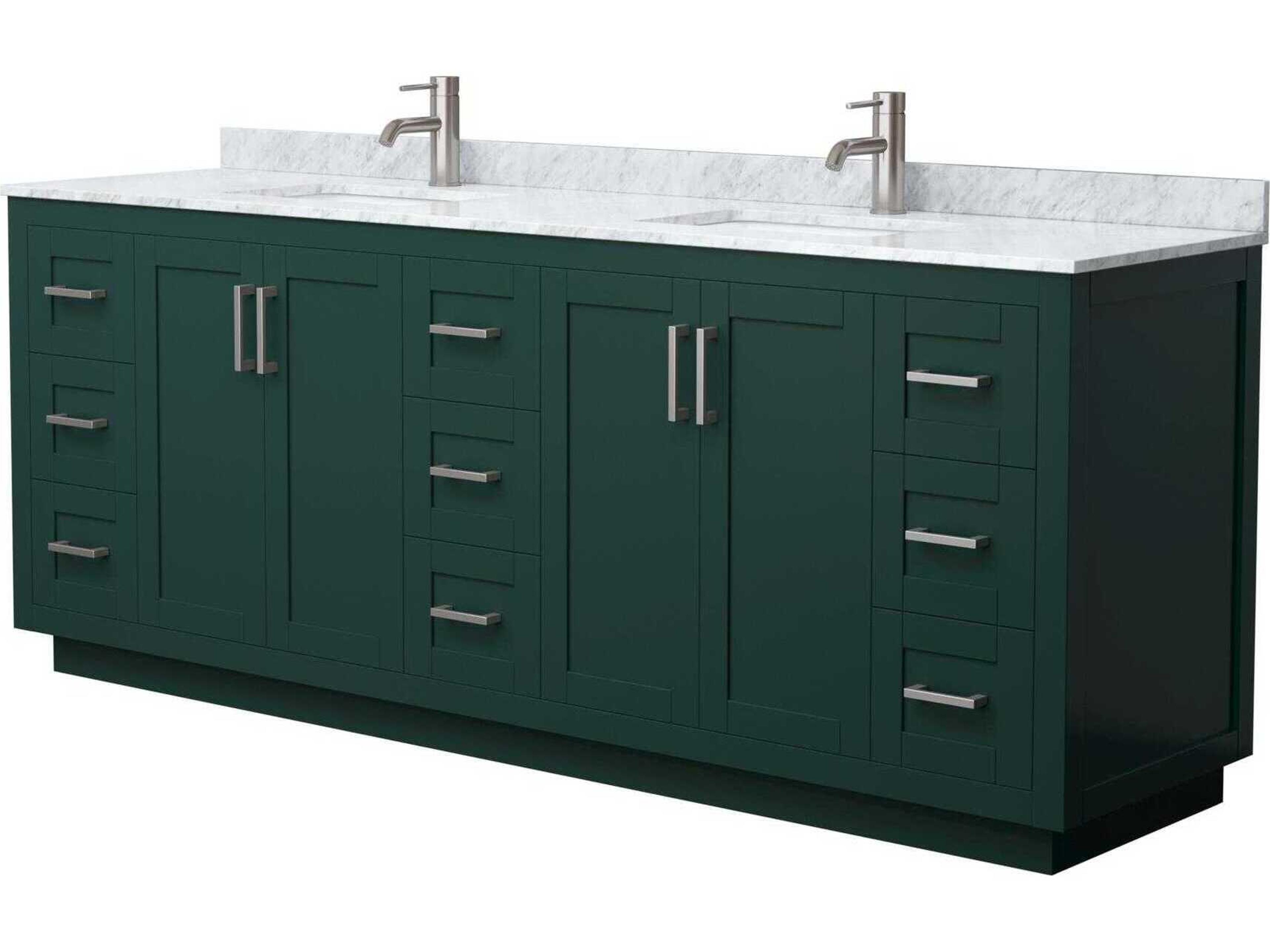 Wyndham Collection Miranda 84" Green Vanity