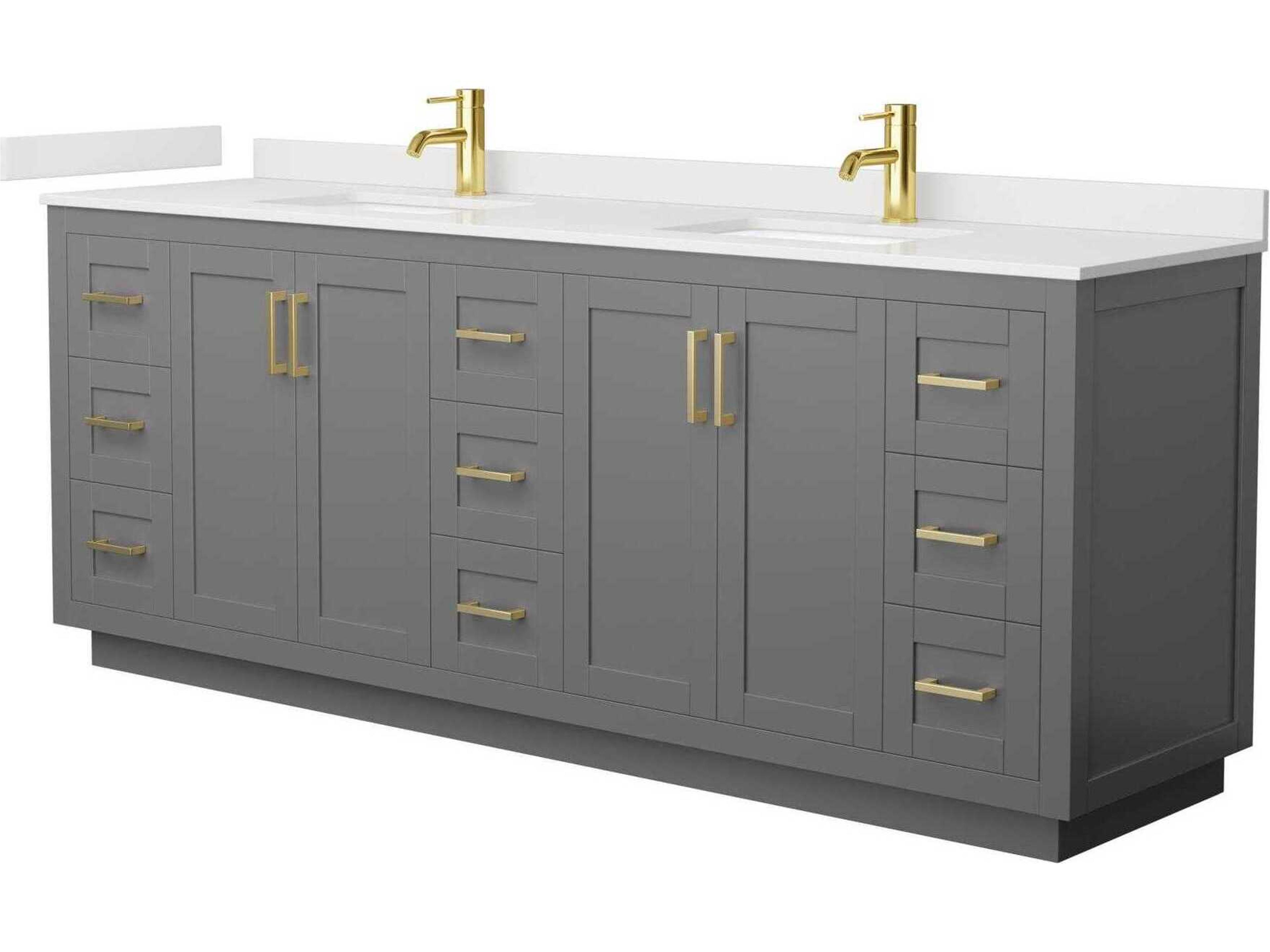 Wyndham Collection Miranda 84" Dark Gray Vanity
