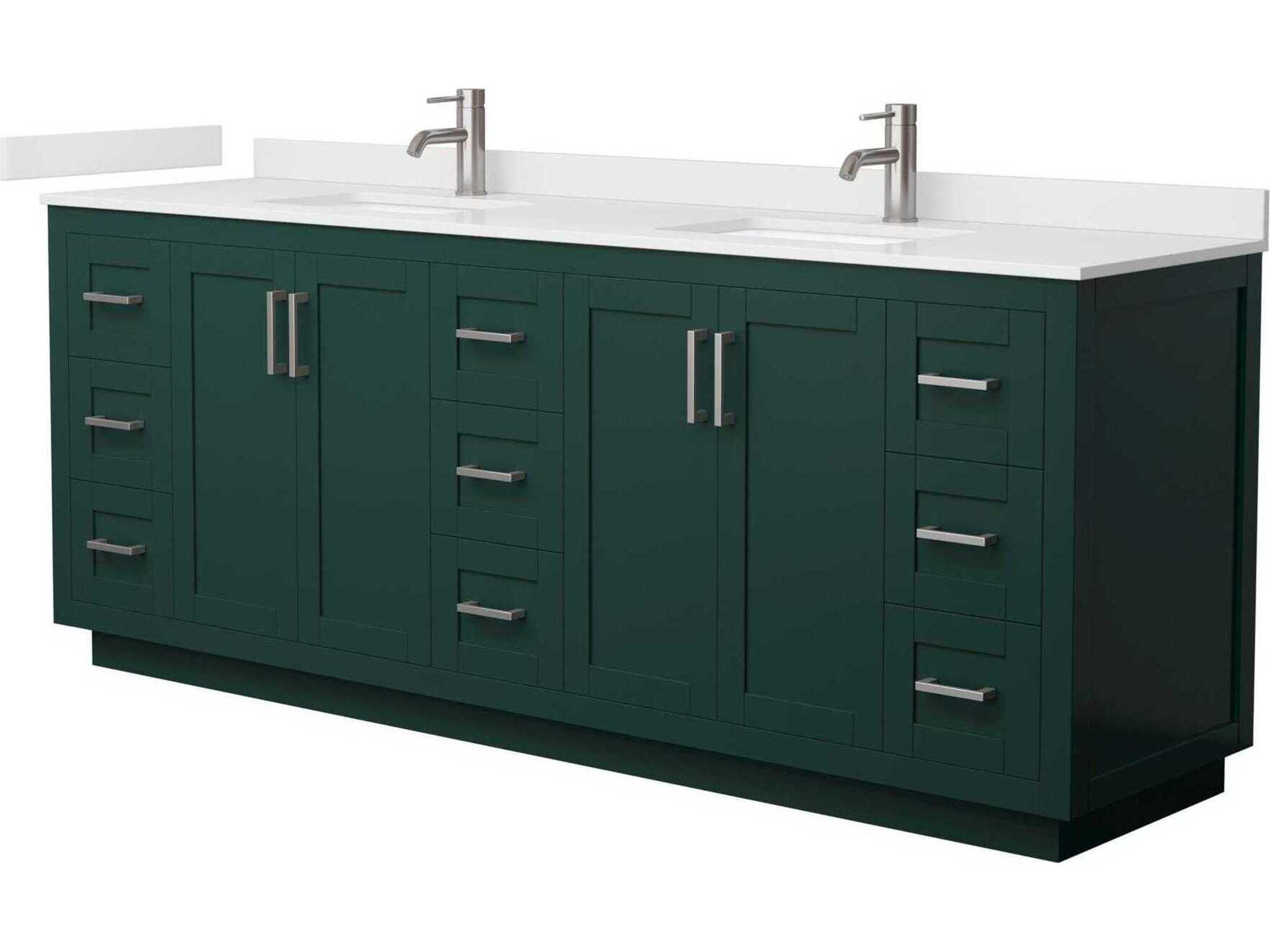 Wyndham Collection Miranda 84" Green Vanity