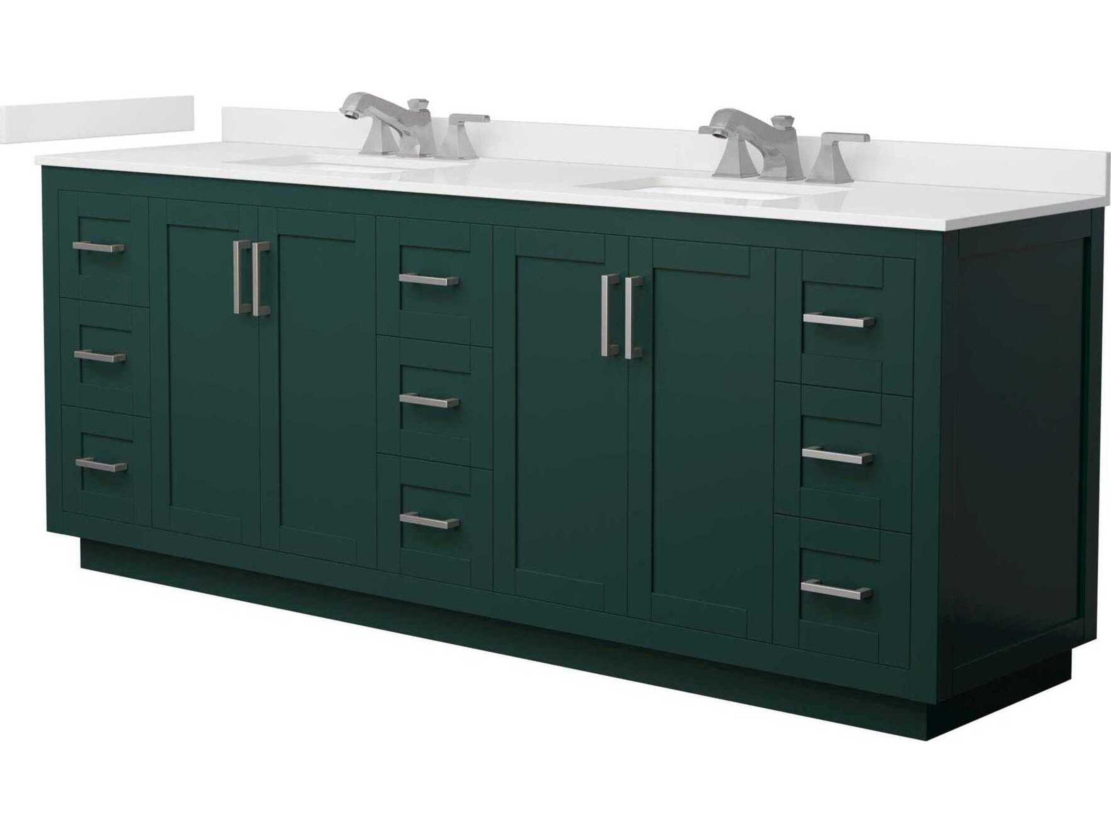 Wyndham Collection Miranda 84" Green Vanity
