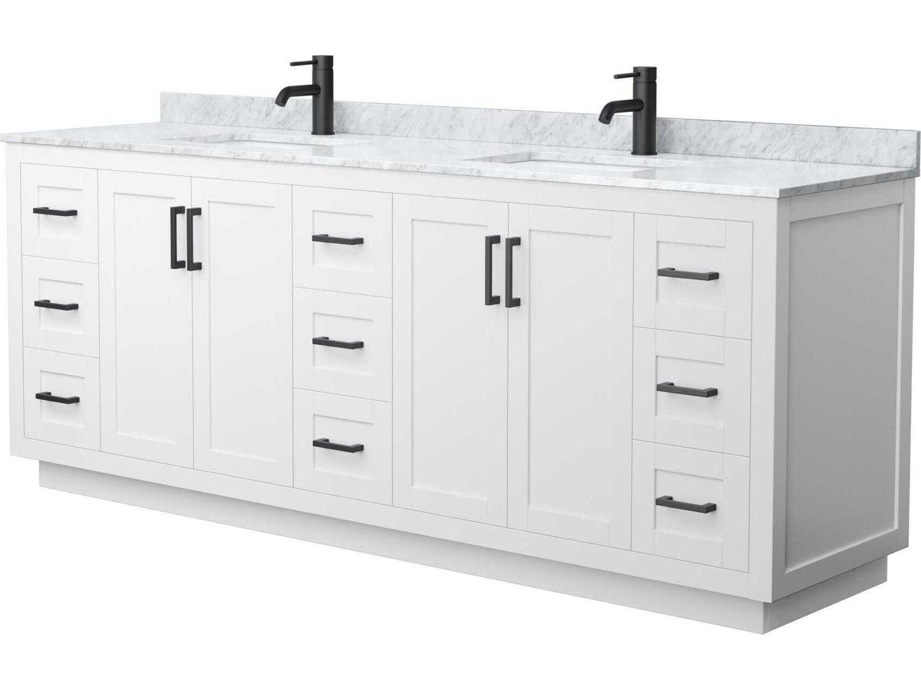 Wyndham Collection Miranda 84" White Vanity