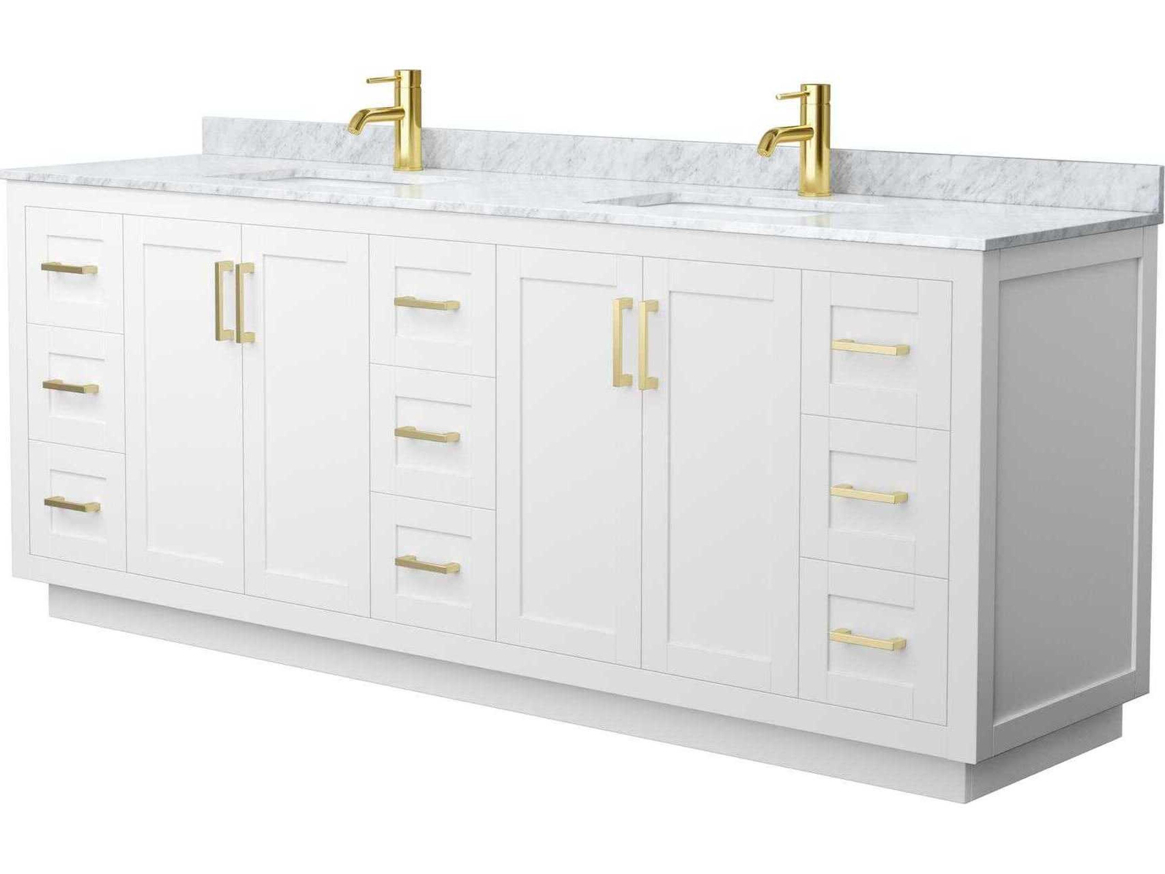 Wyndham Collection Miranda 84" White Vanity
