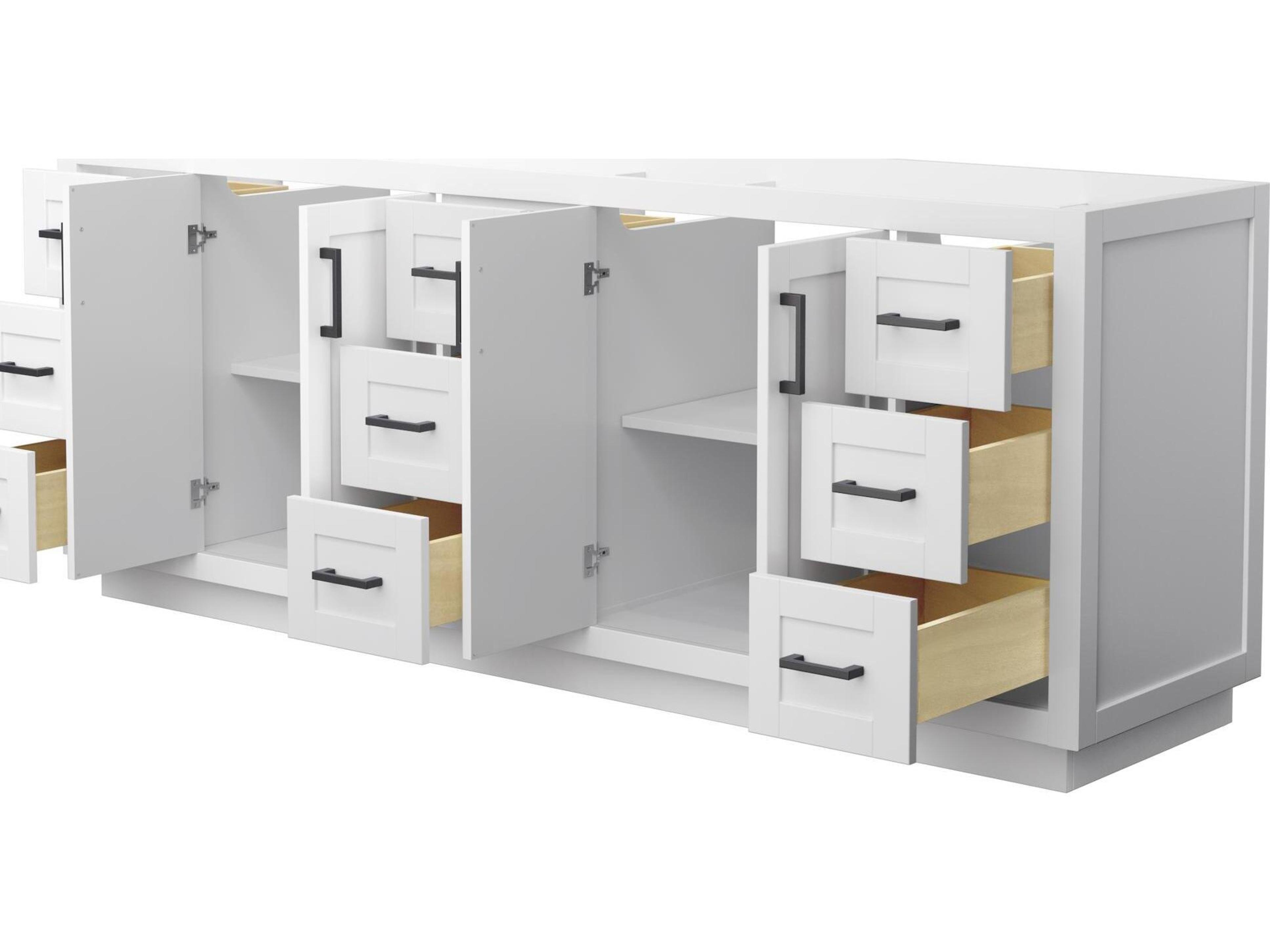 Wyndham Collection Miranda 83" White Vanity