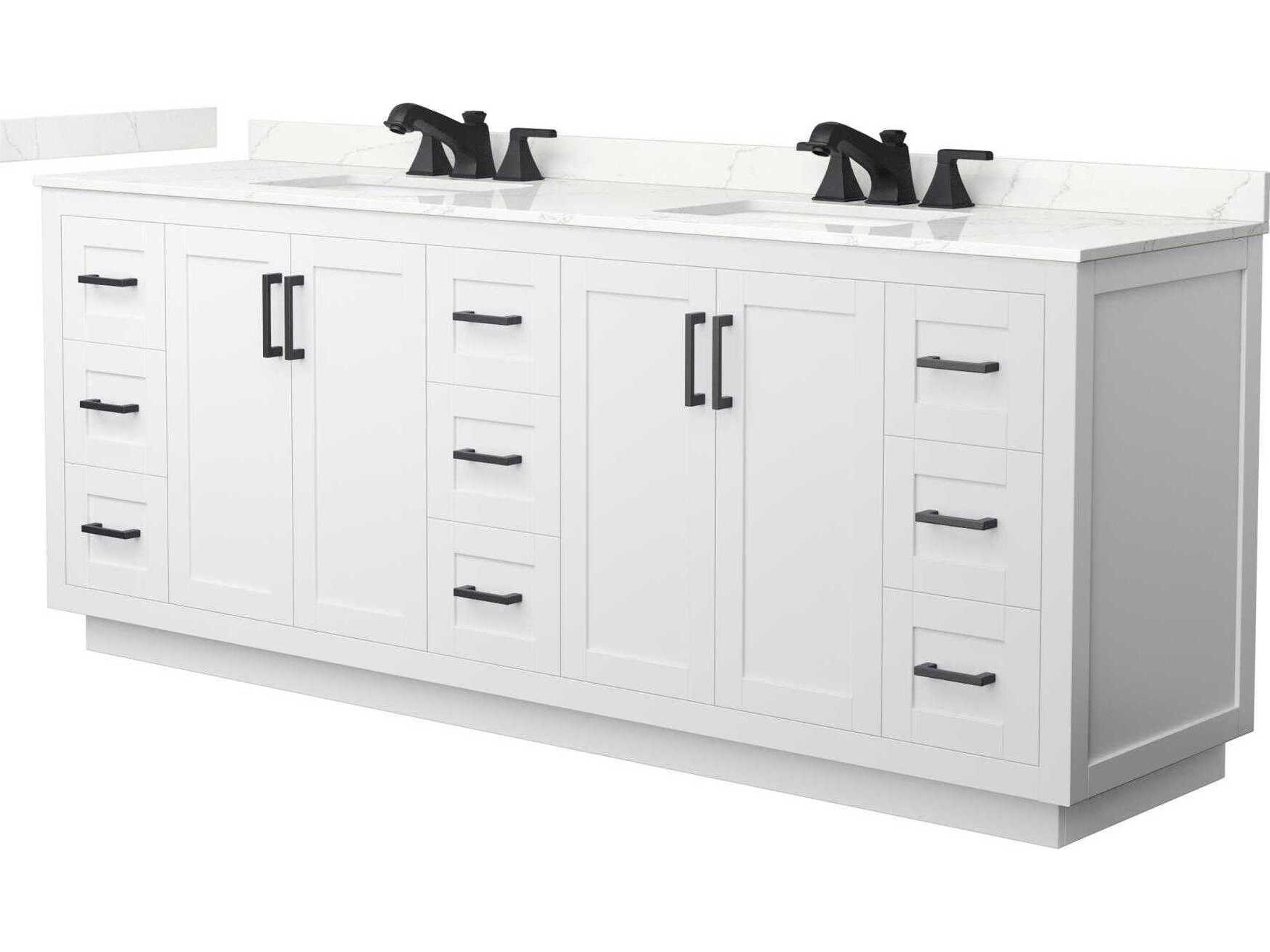 Wyndham Collection Miranda 84" White Vanity