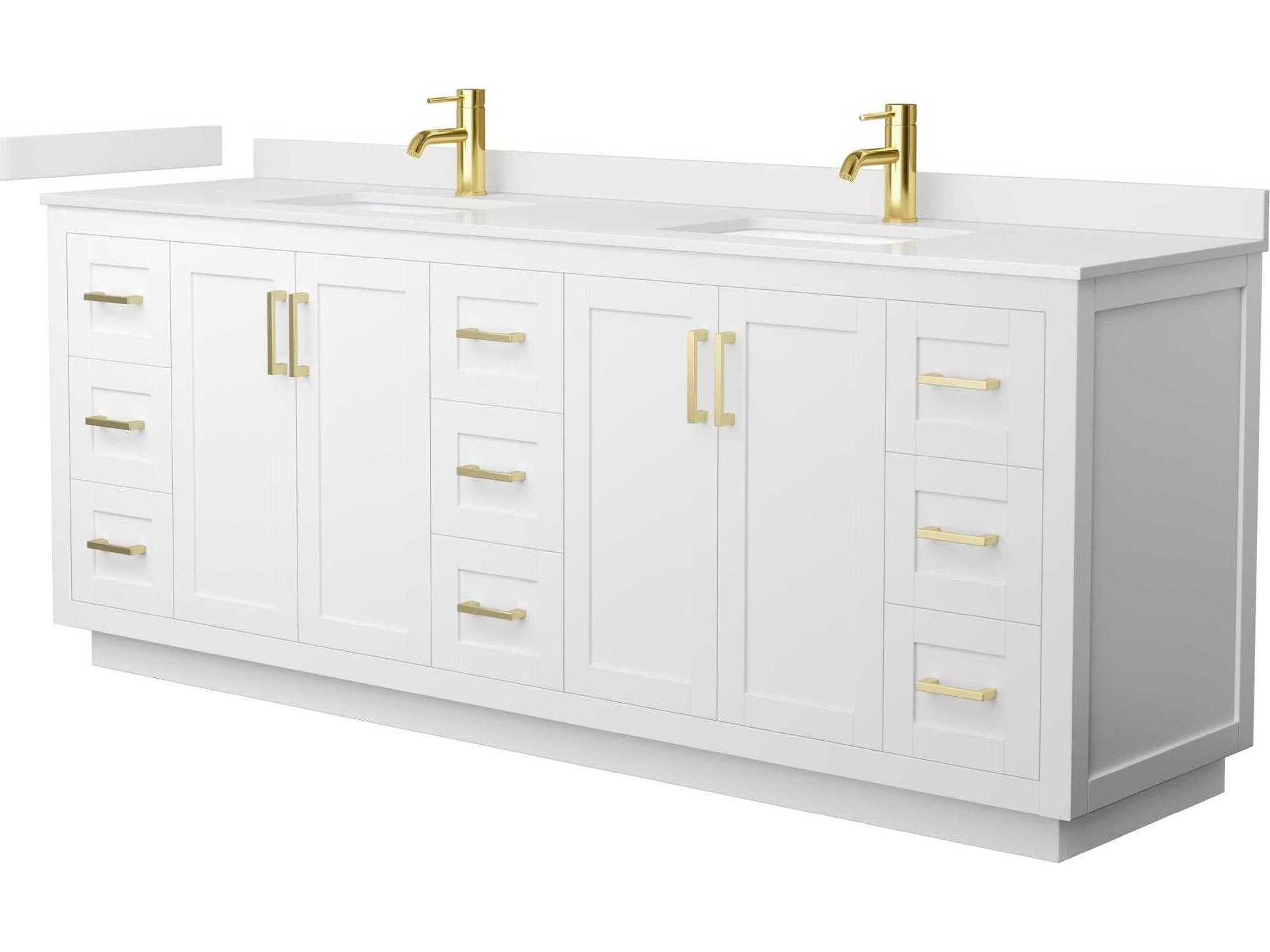 Wyndham Collection Miranda 84" White Vanity