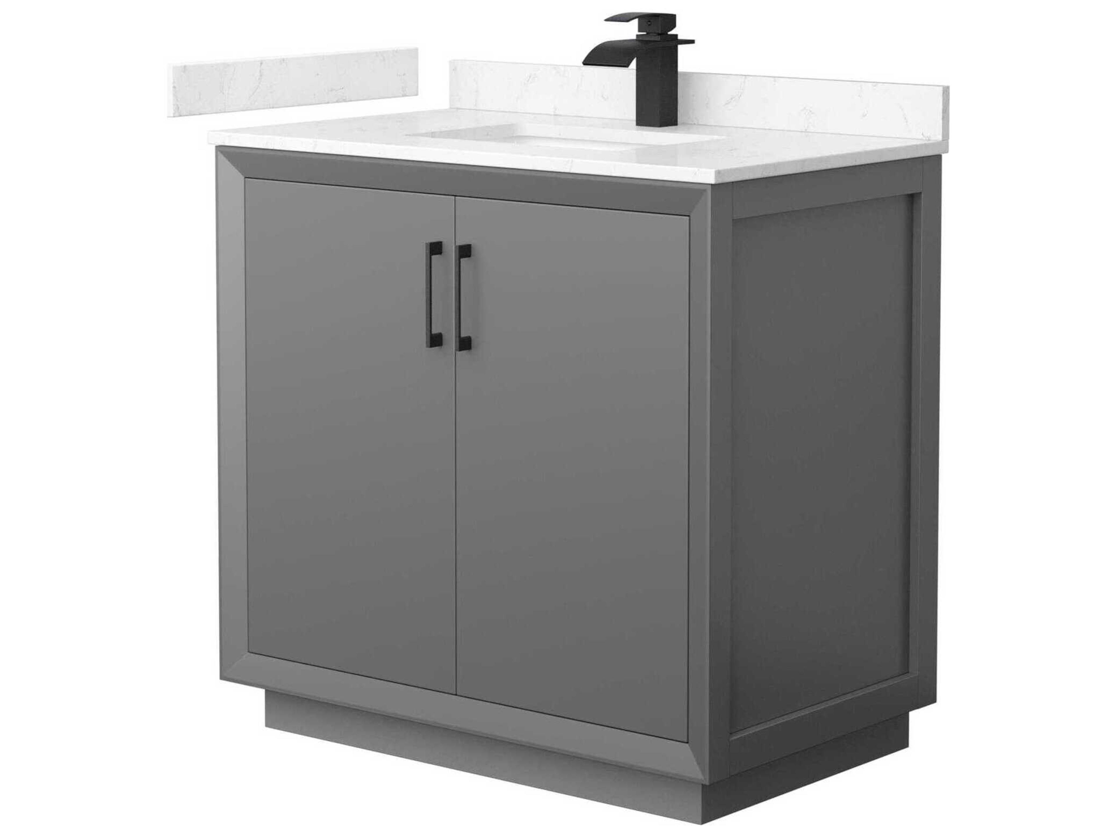 Strada 36" Dark Gray Vanity