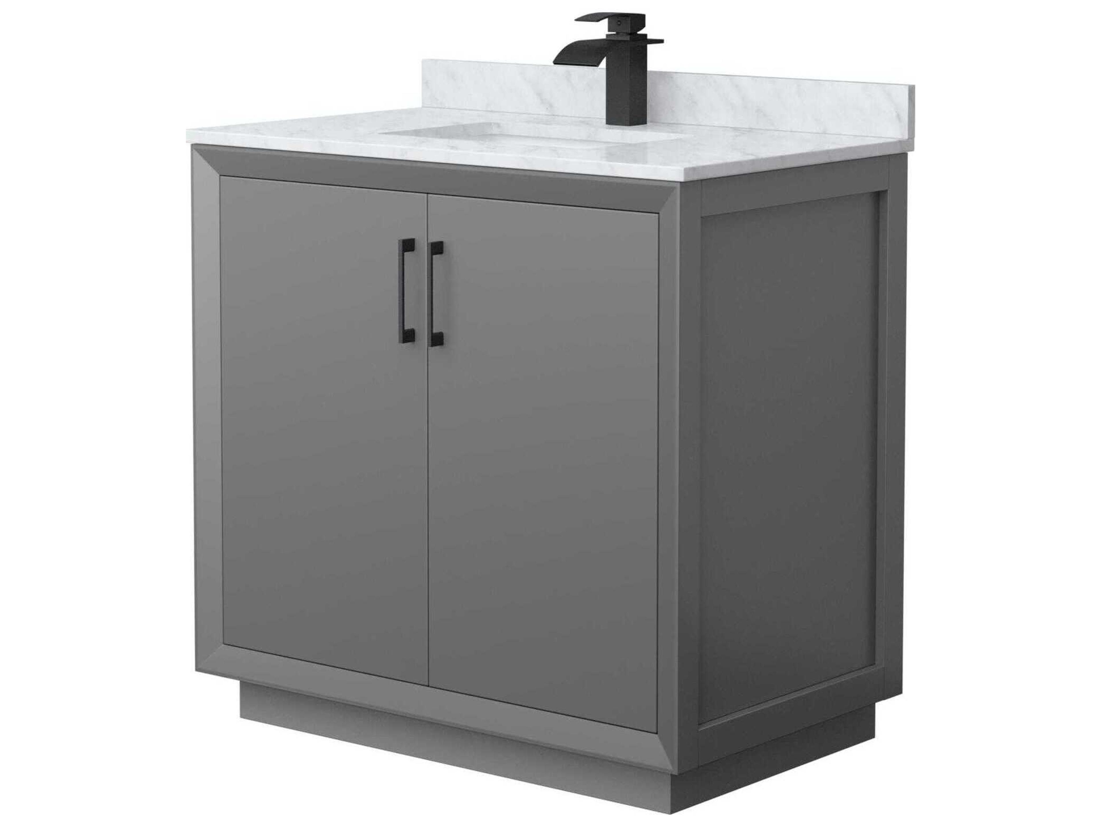 Wyndham Collection Strada 36" Dark Gray Vanity
