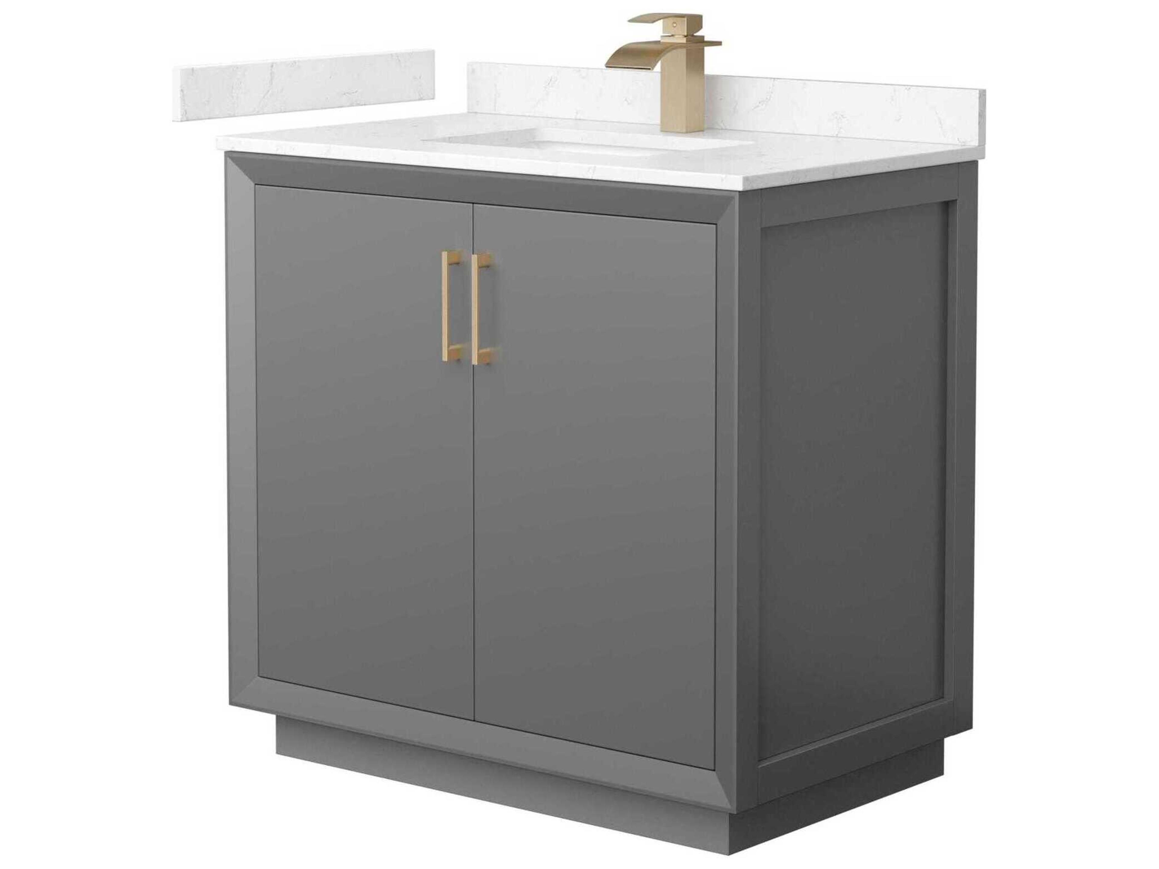 Wyndham Collection Strada 36" Dark Gray Vanity
