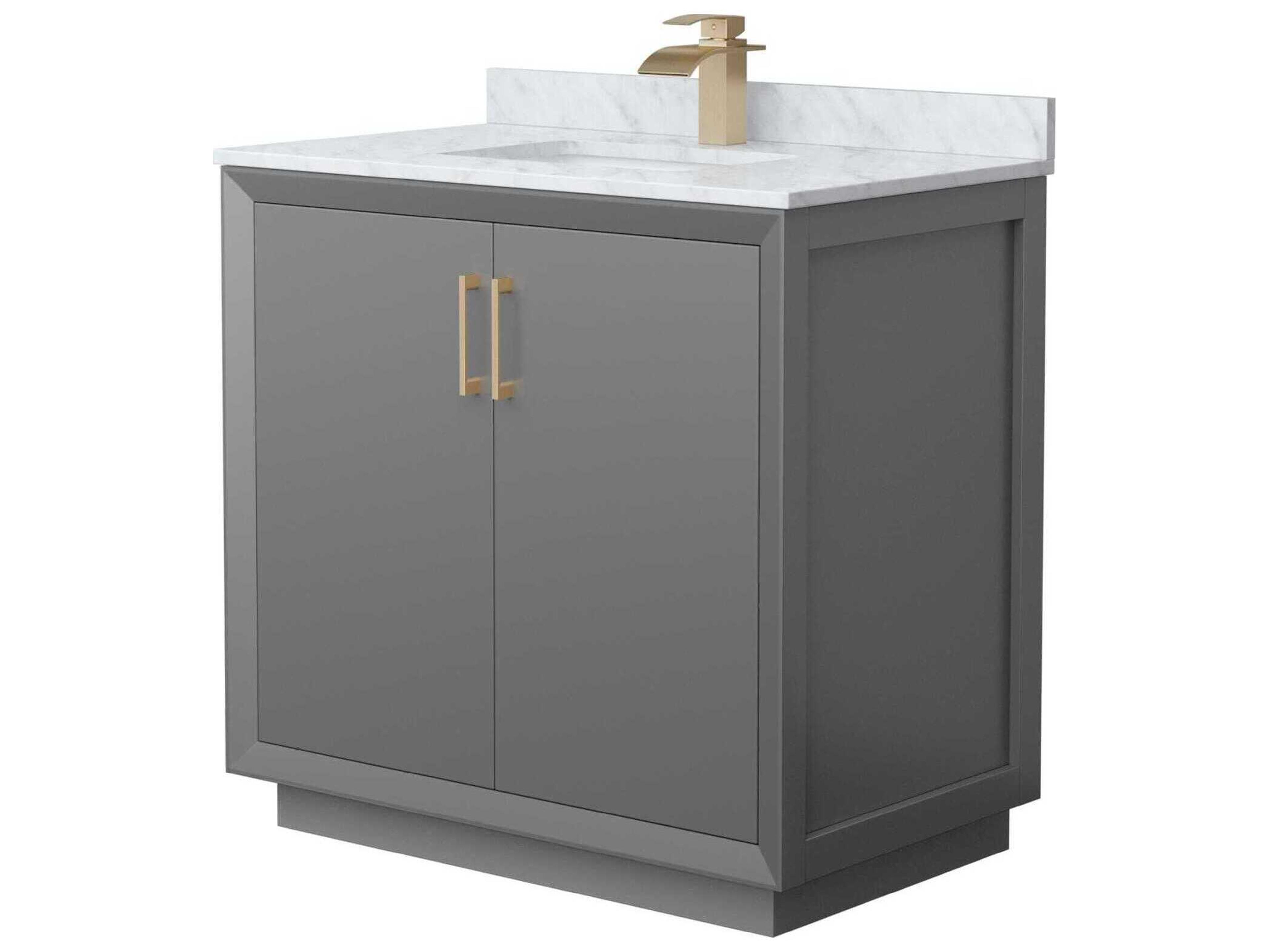 Wyndham Collection Strada 36" Dark Gray Vanity