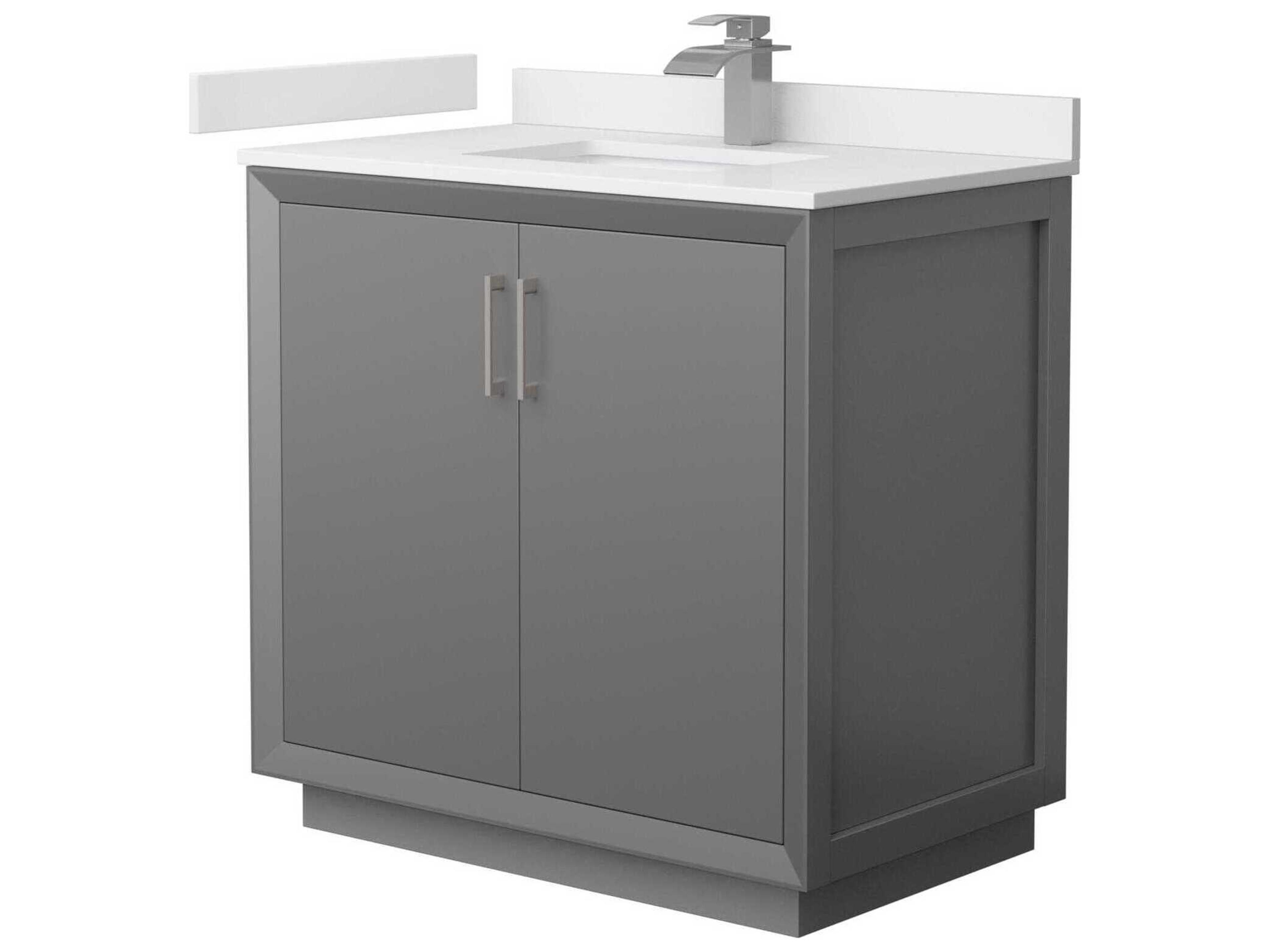 Wyndham Collection Strada 36" Dark Gray Vanity