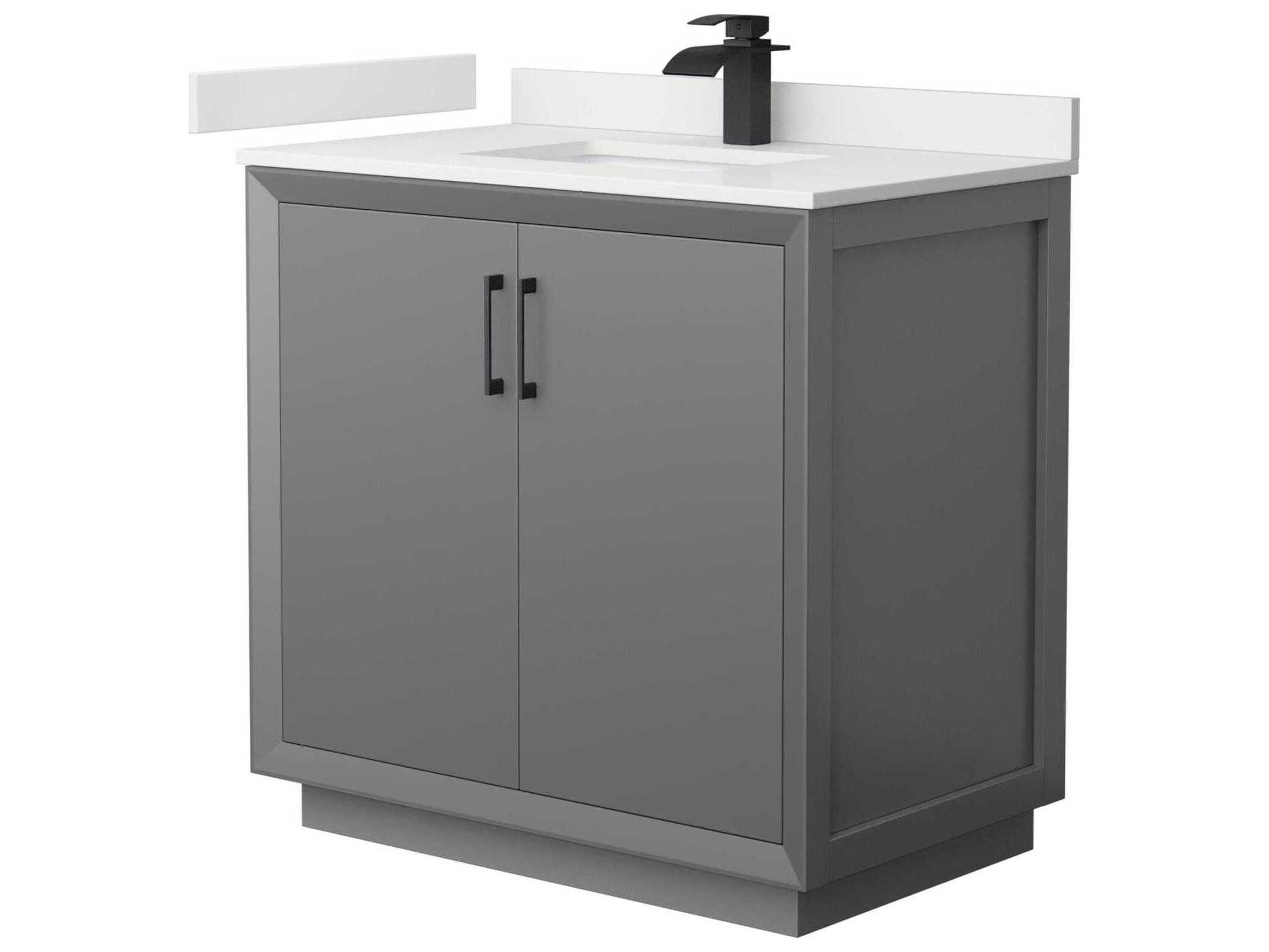 Wyndham Collection Strada 36" Dark Gray Vanity