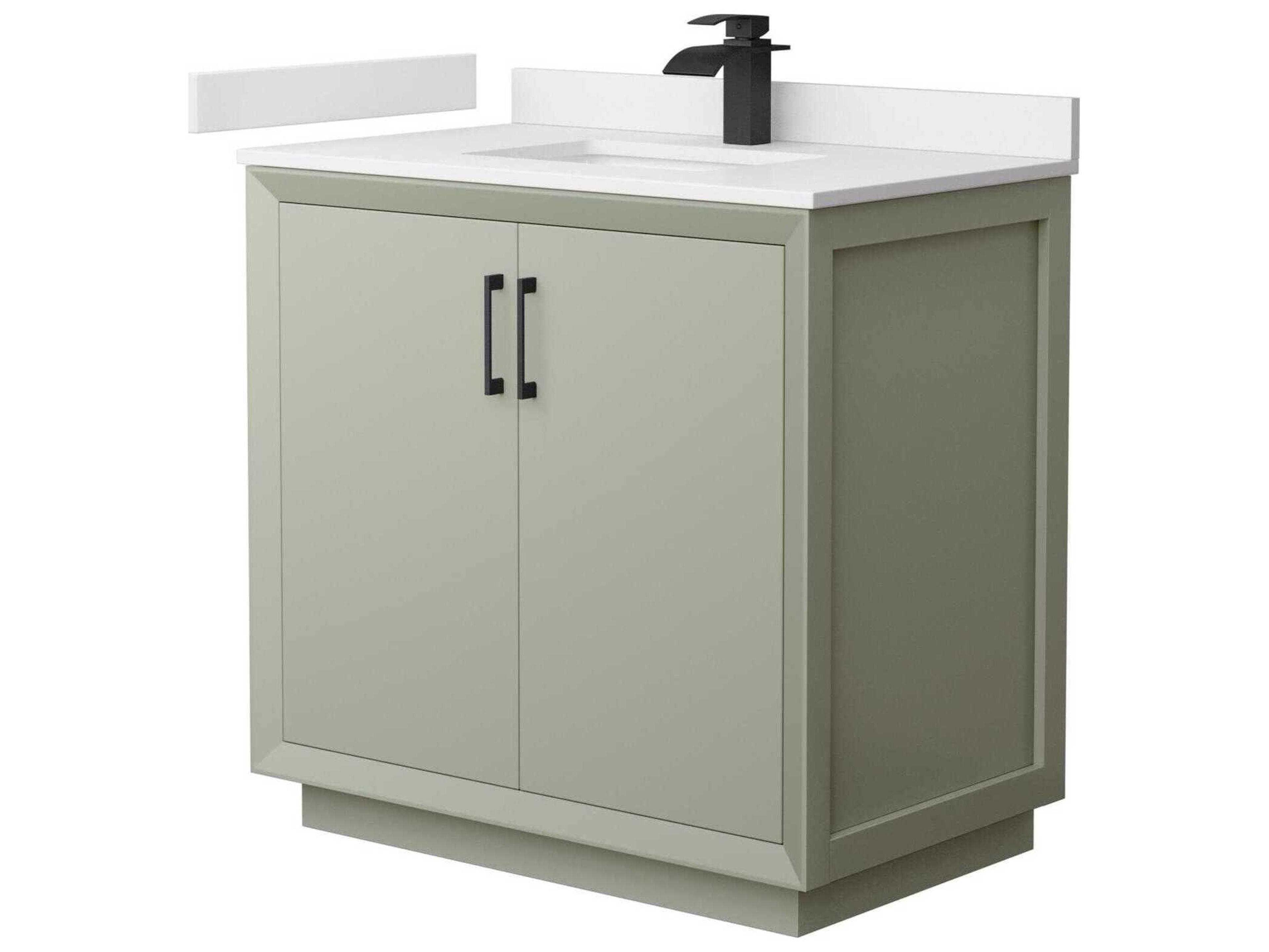 Wyndham Collection Strada 36" Light Green Vanity