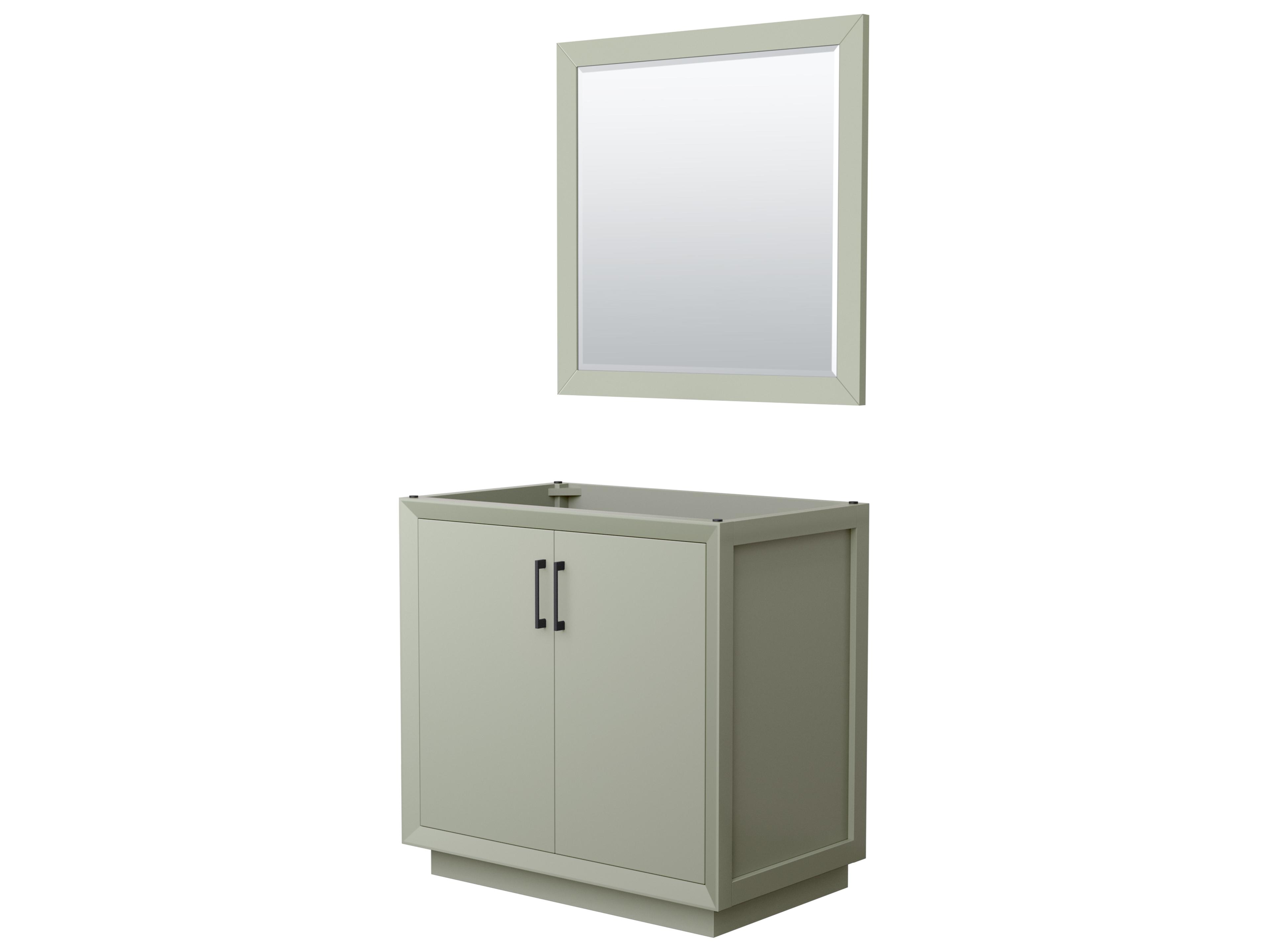 Strada 35" Light Green Vanity with 34" Mirror