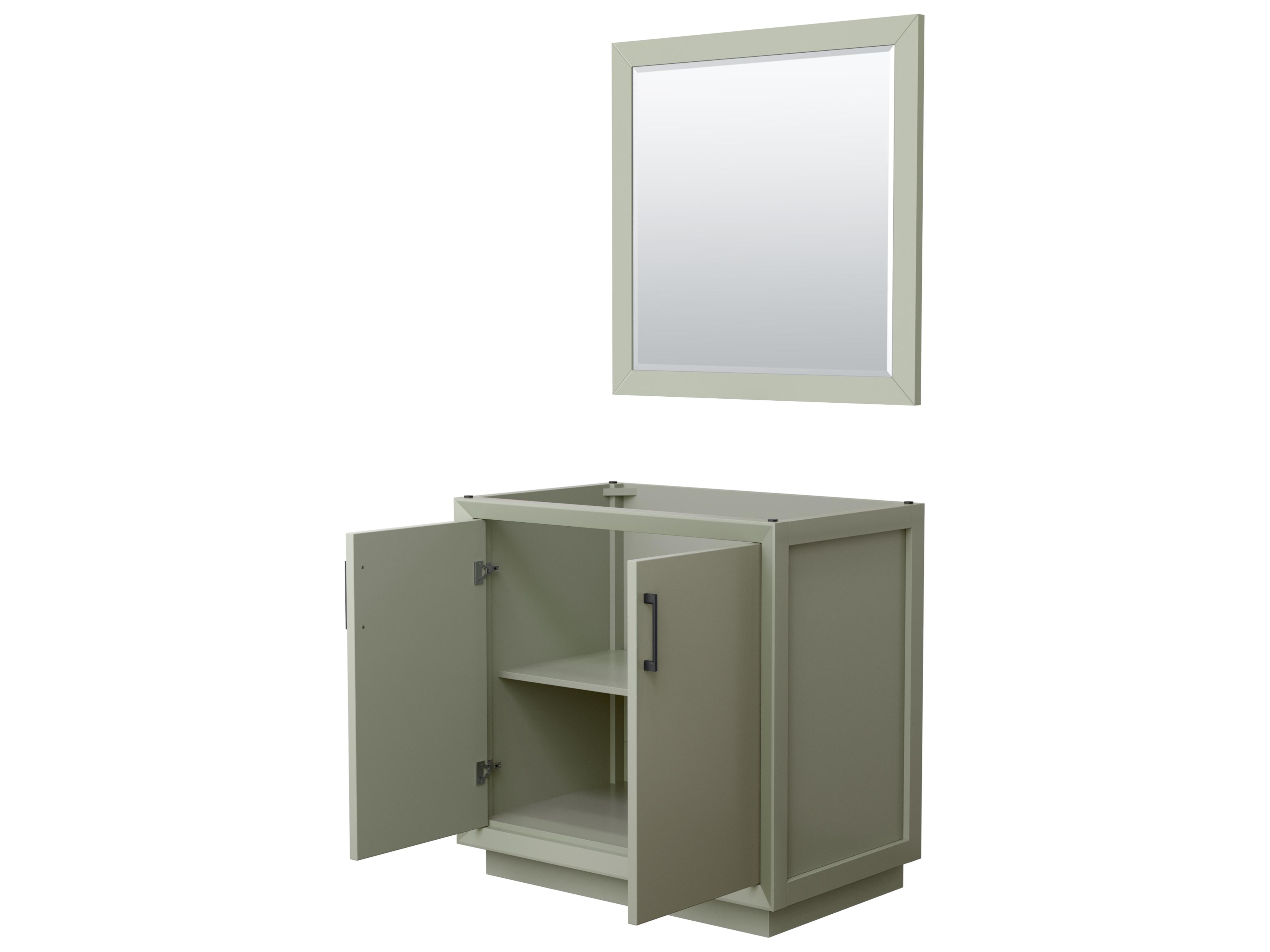 Wyndham Collection Strada 35" Light Green Vanity with 34" Mirror