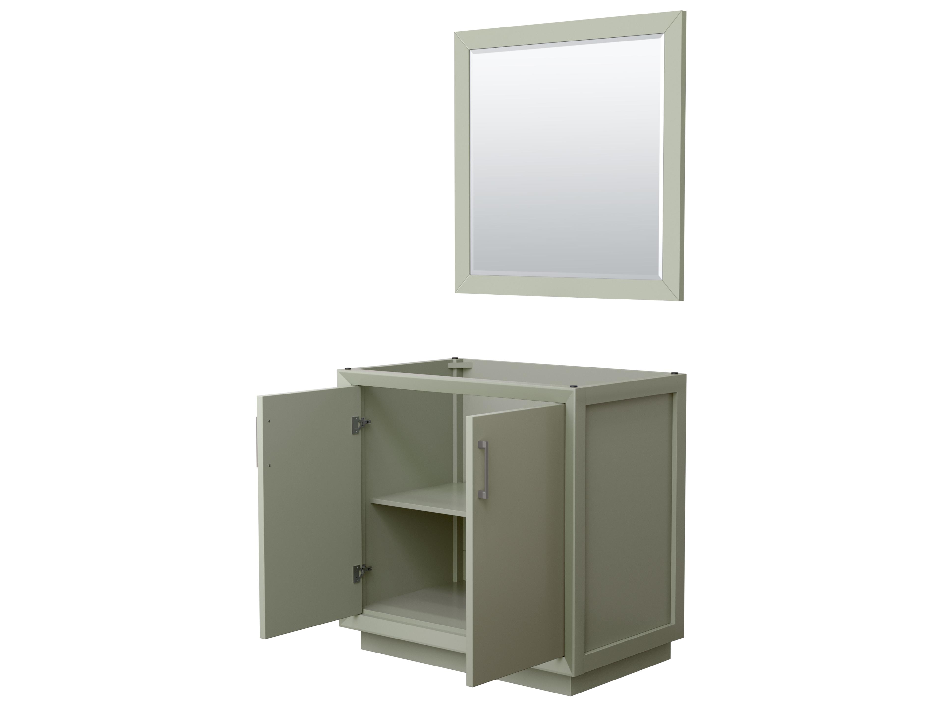 Wyndham Collection Strada 35" Light Green Vanity with 34" Mirror