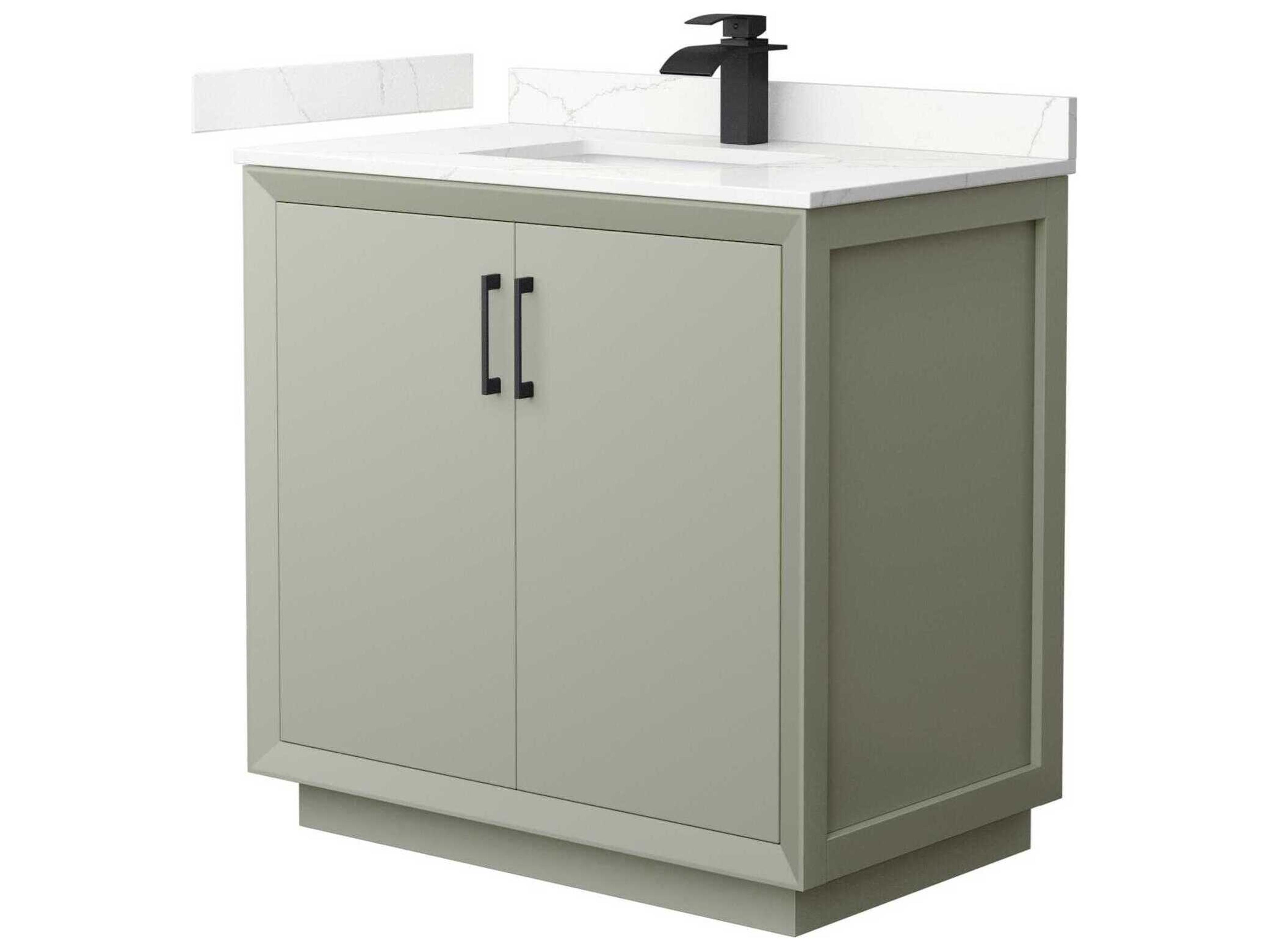 Wyndham Collection Strada 36" Light Green Vanity