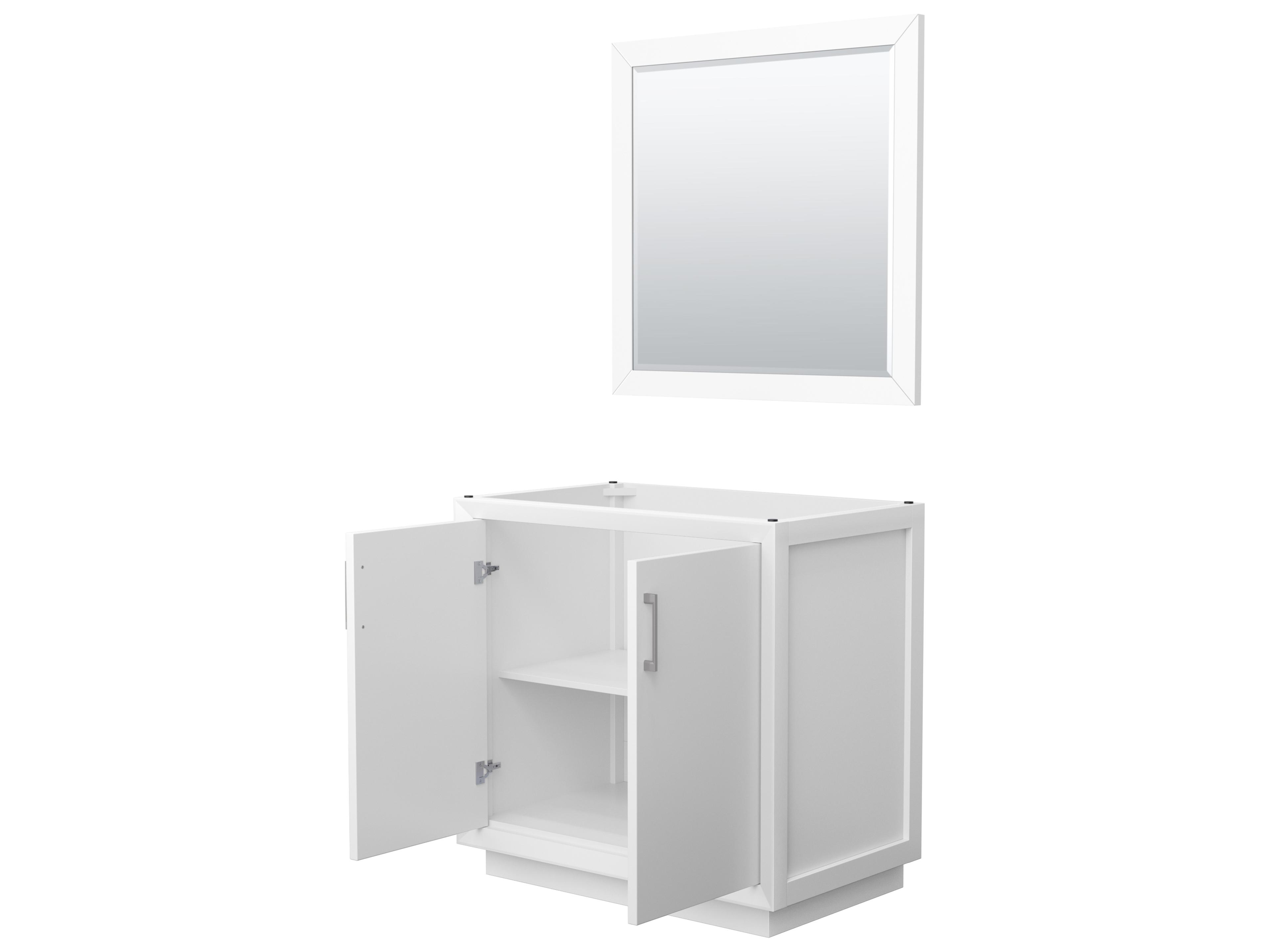Wyndham Collection Strada 35" White Vanity with 34" Mirror