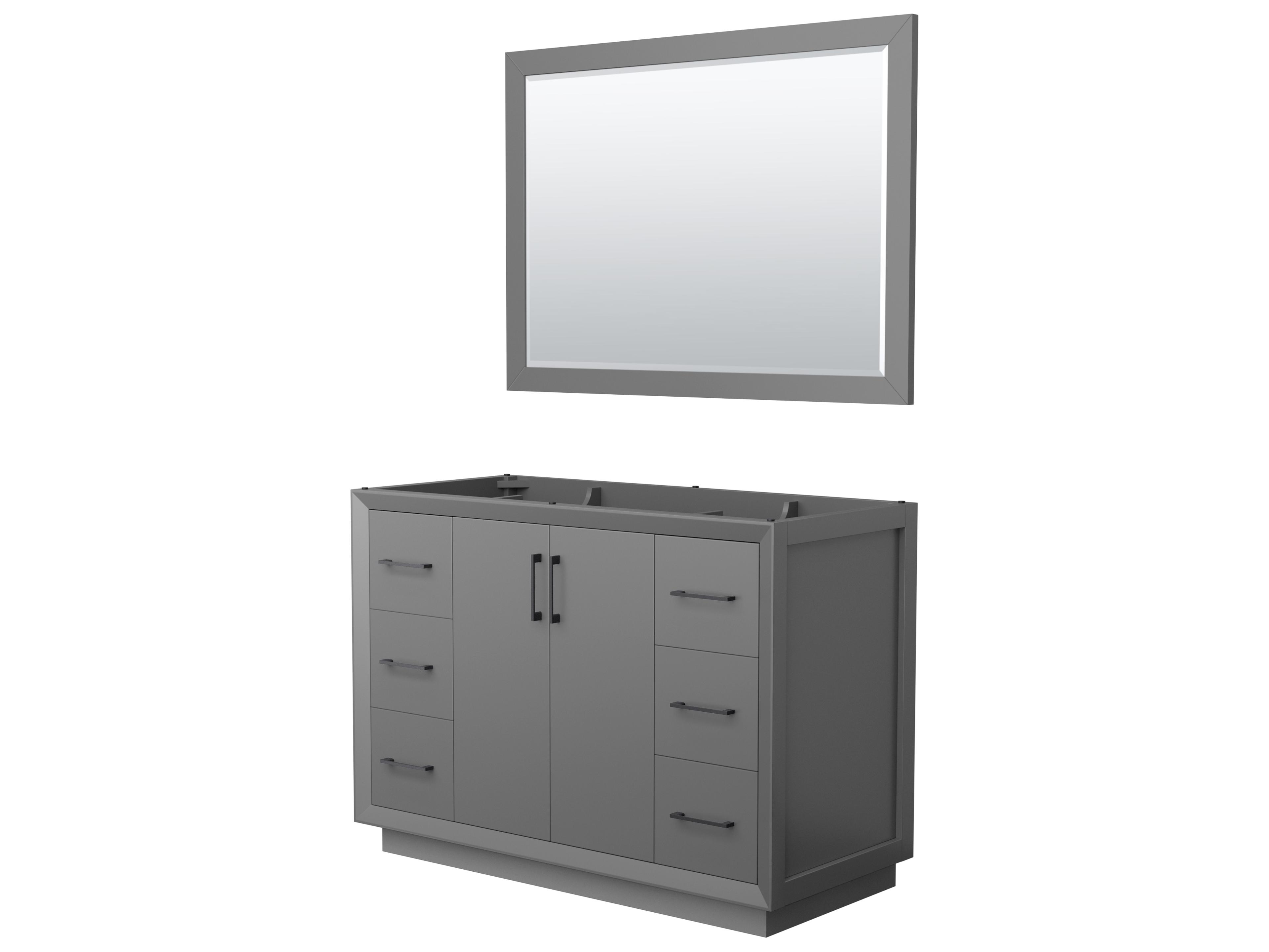 Strada 47" Dark Gray Vanity with 46" Mirror