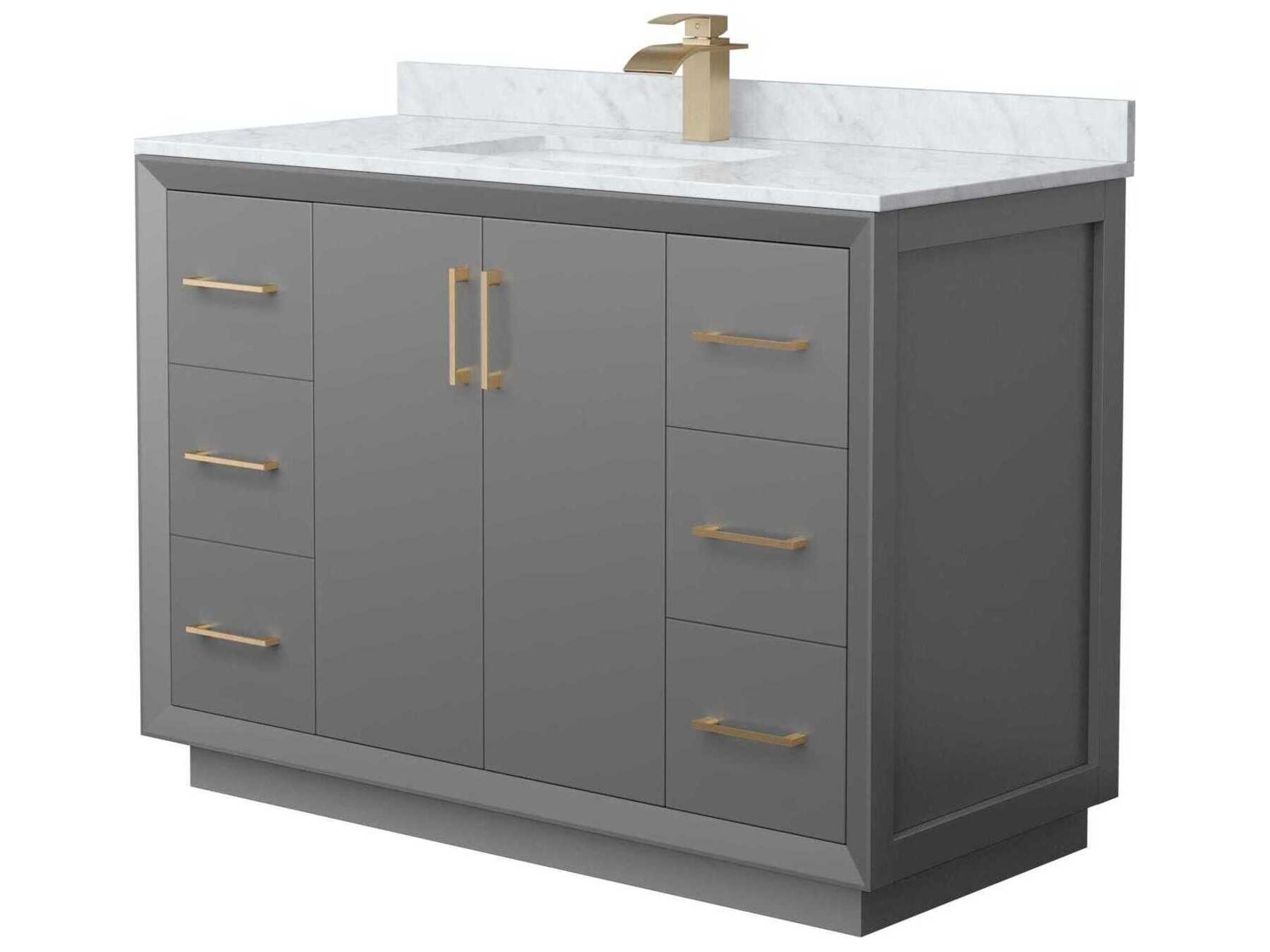 Wyndham Collection Strada 48" Dark Gray Vanity