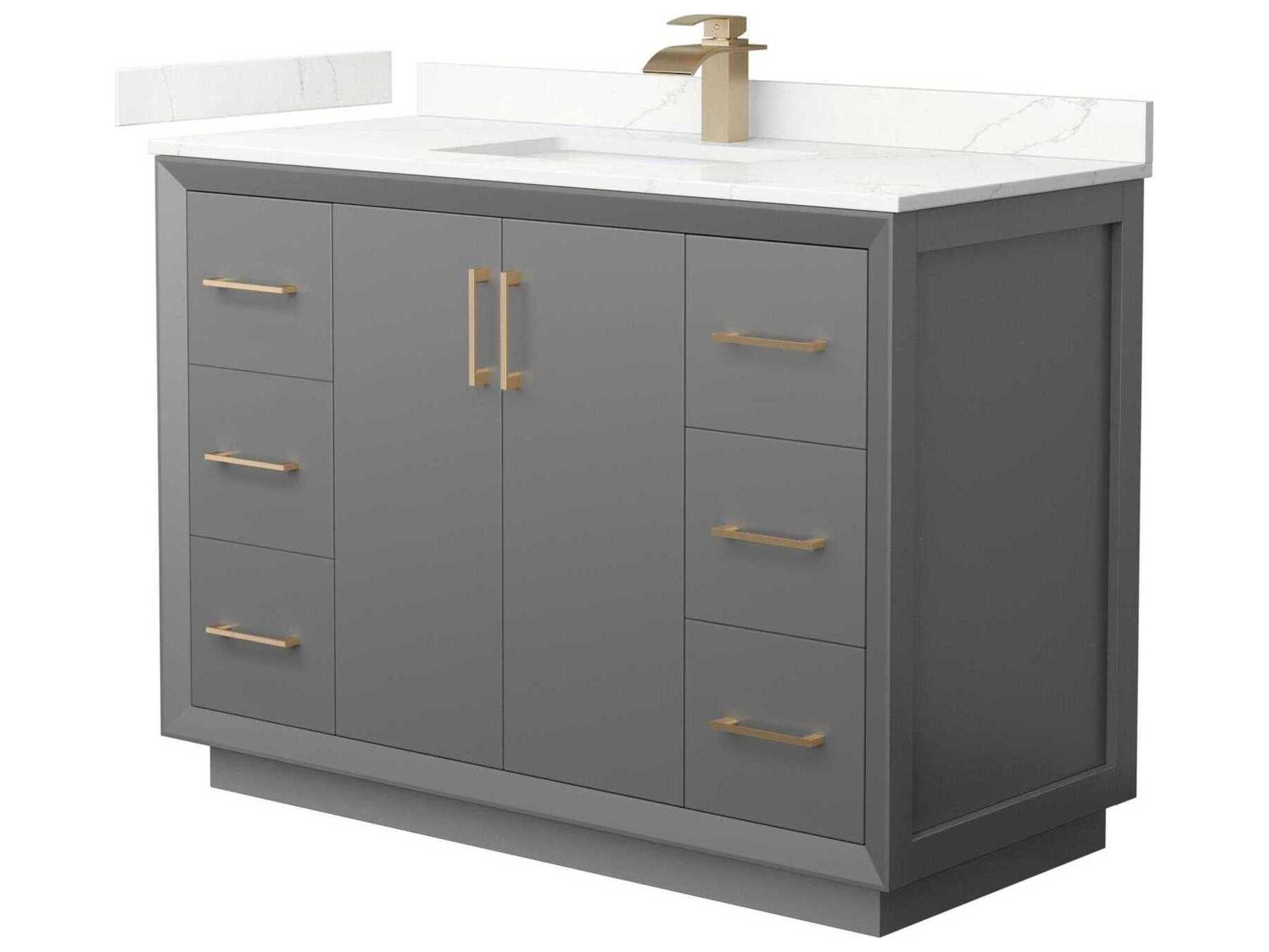 Wyndham Collection Strada 48" Dark Gray Vanity