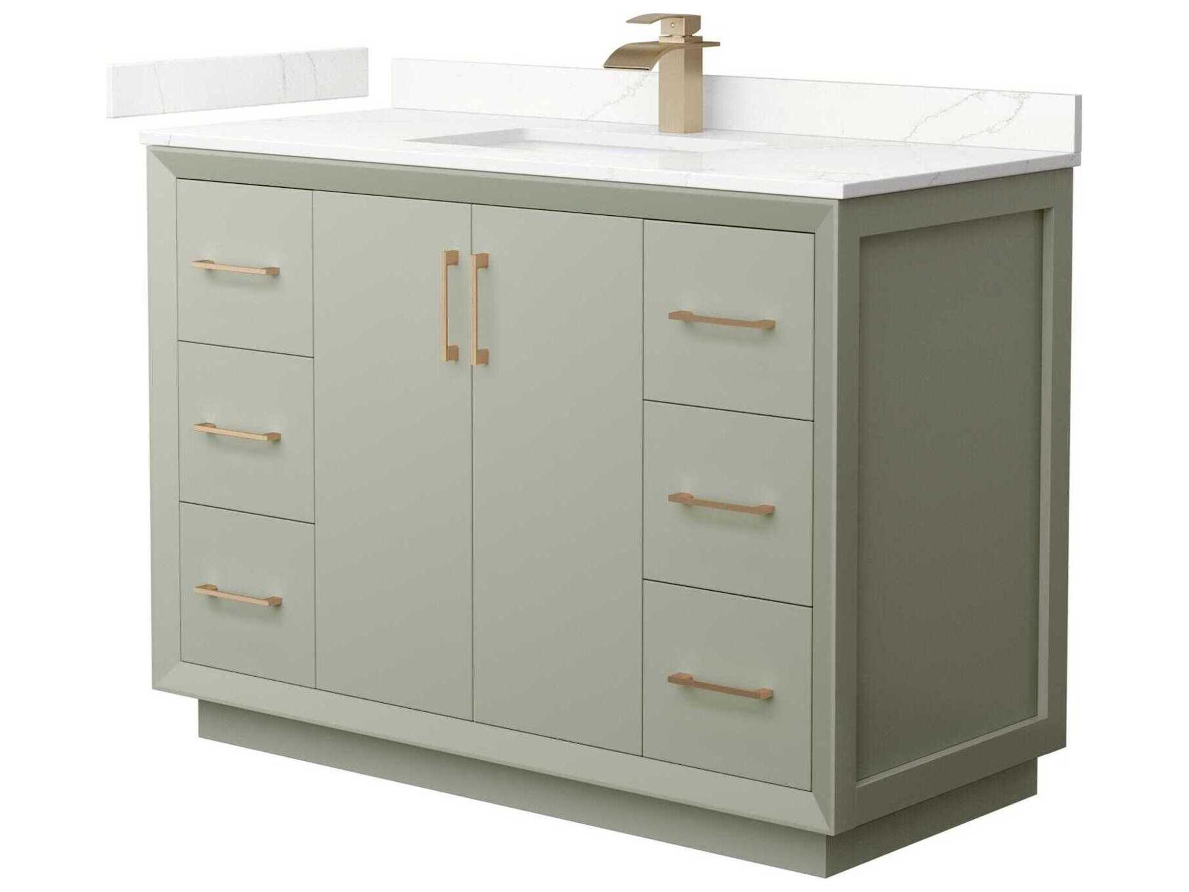 Wyndham Collection Strada 48" Light Green Vanity