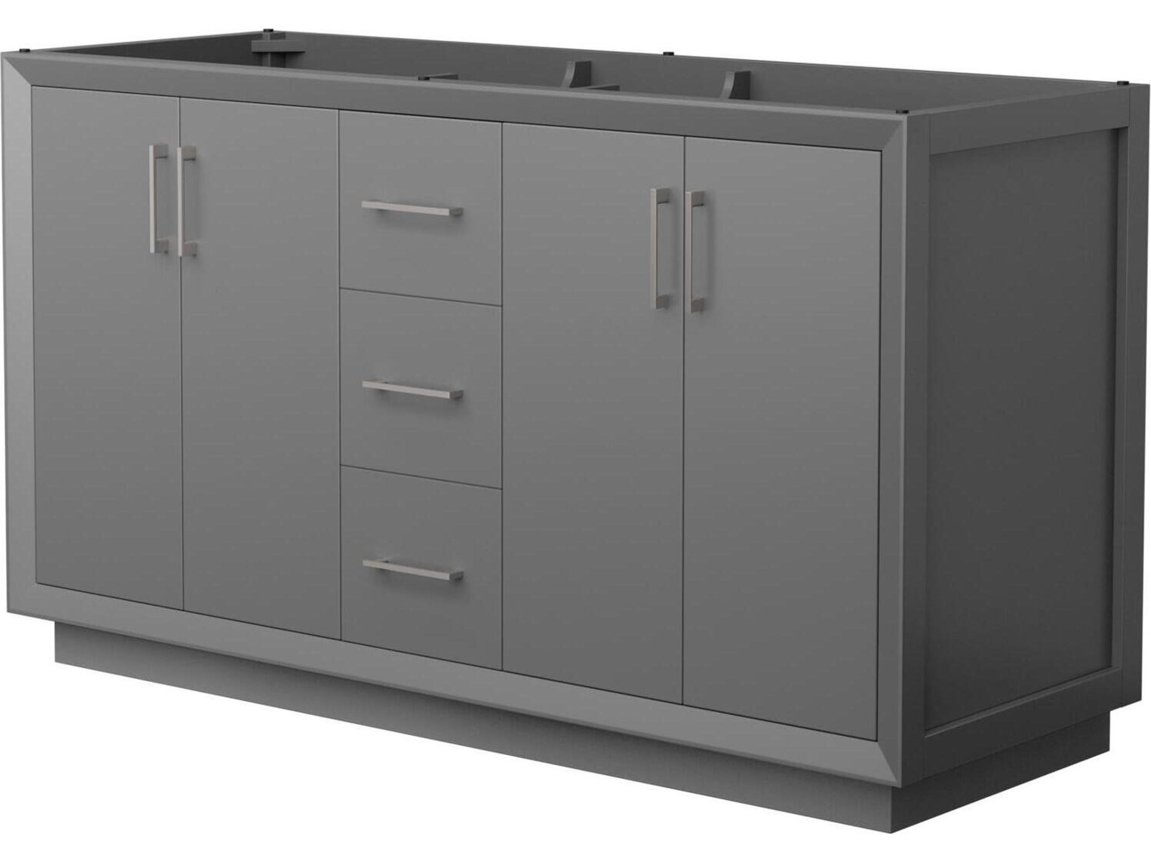 Wyndham Collection Strada 59" Dark Gray Vanity