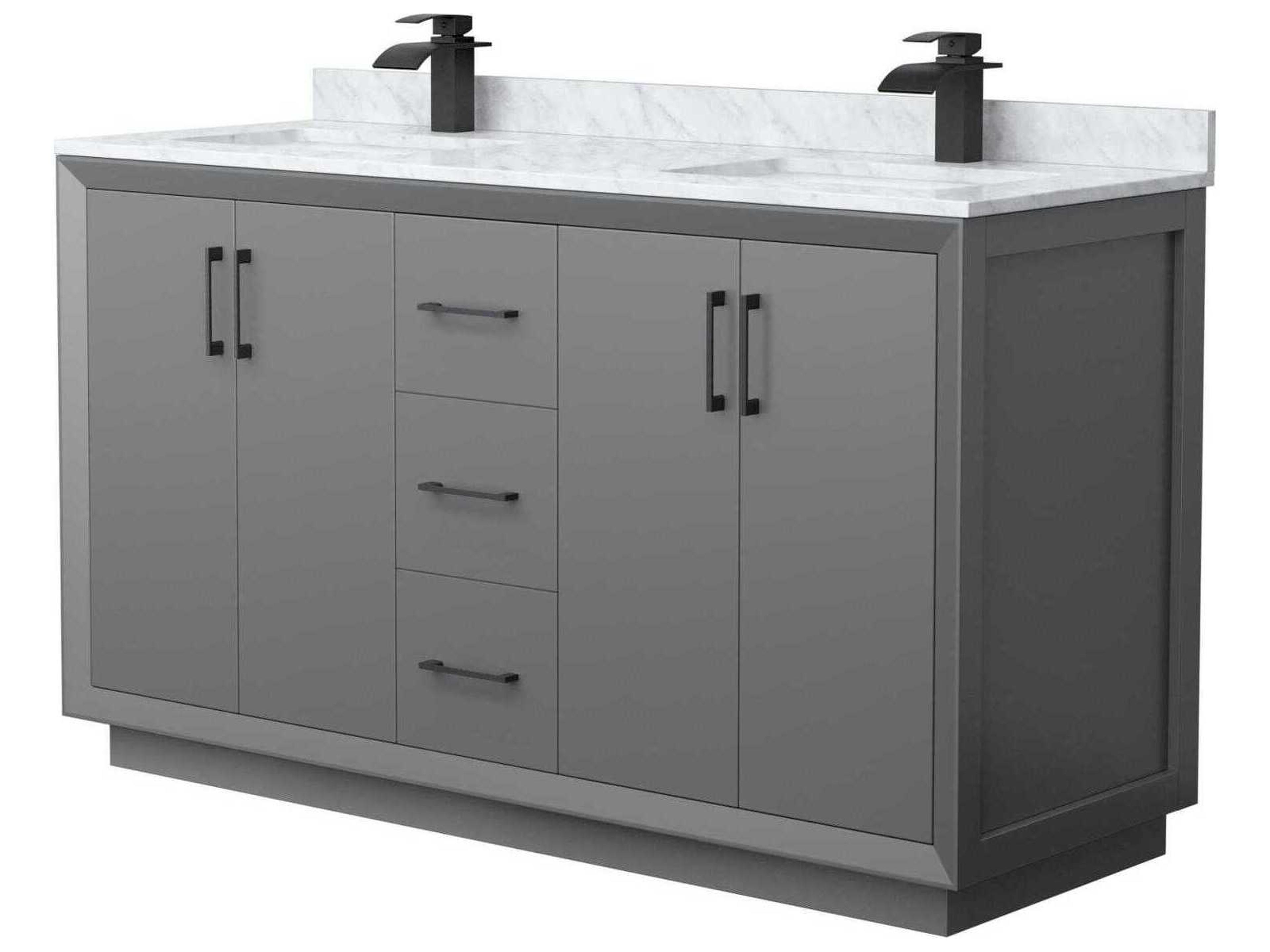 Wyndham Collection Strada 60" Dark Gray Vanity