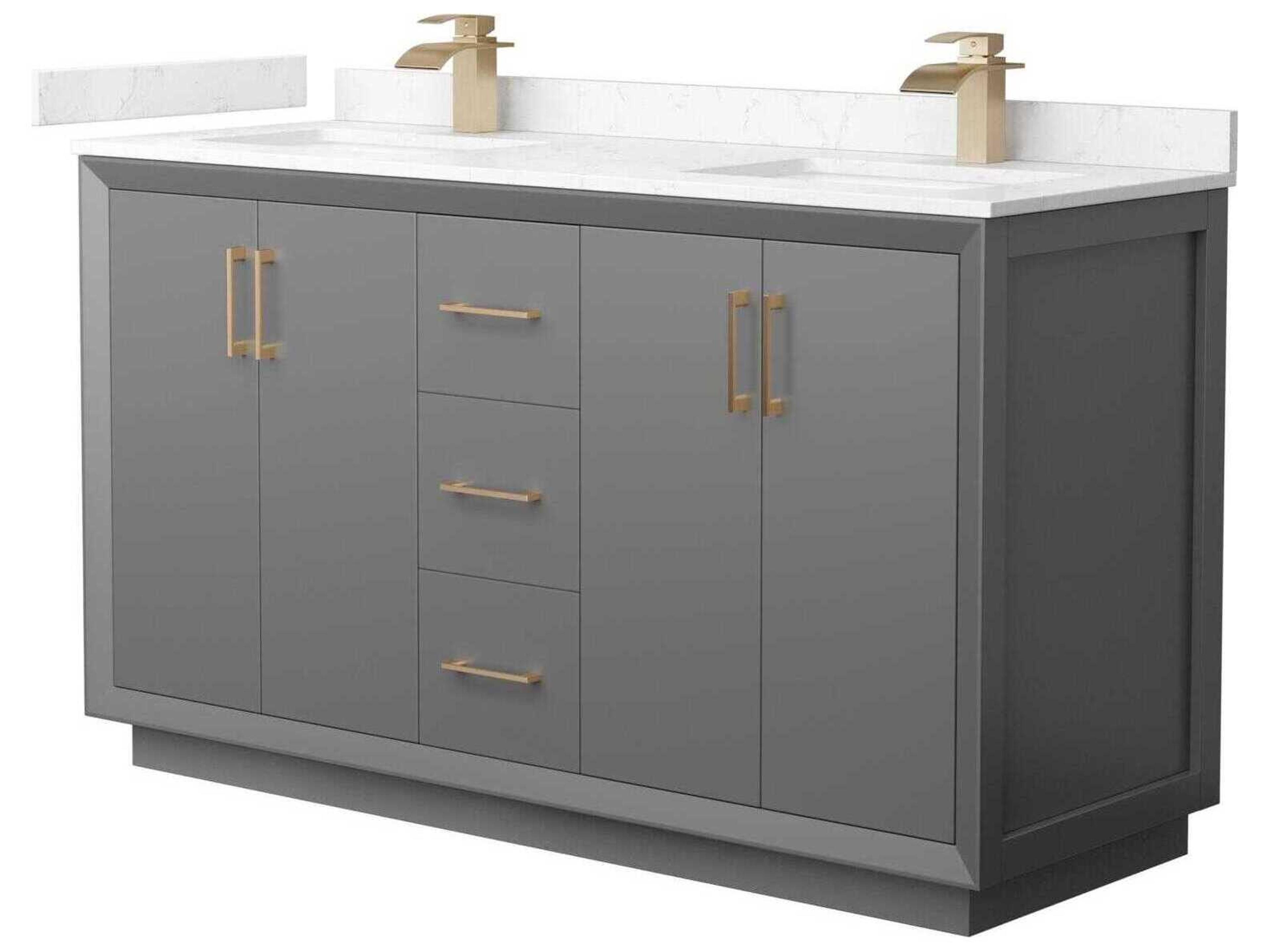Wyndham Collection Strada 60" Dark Gray Vanity