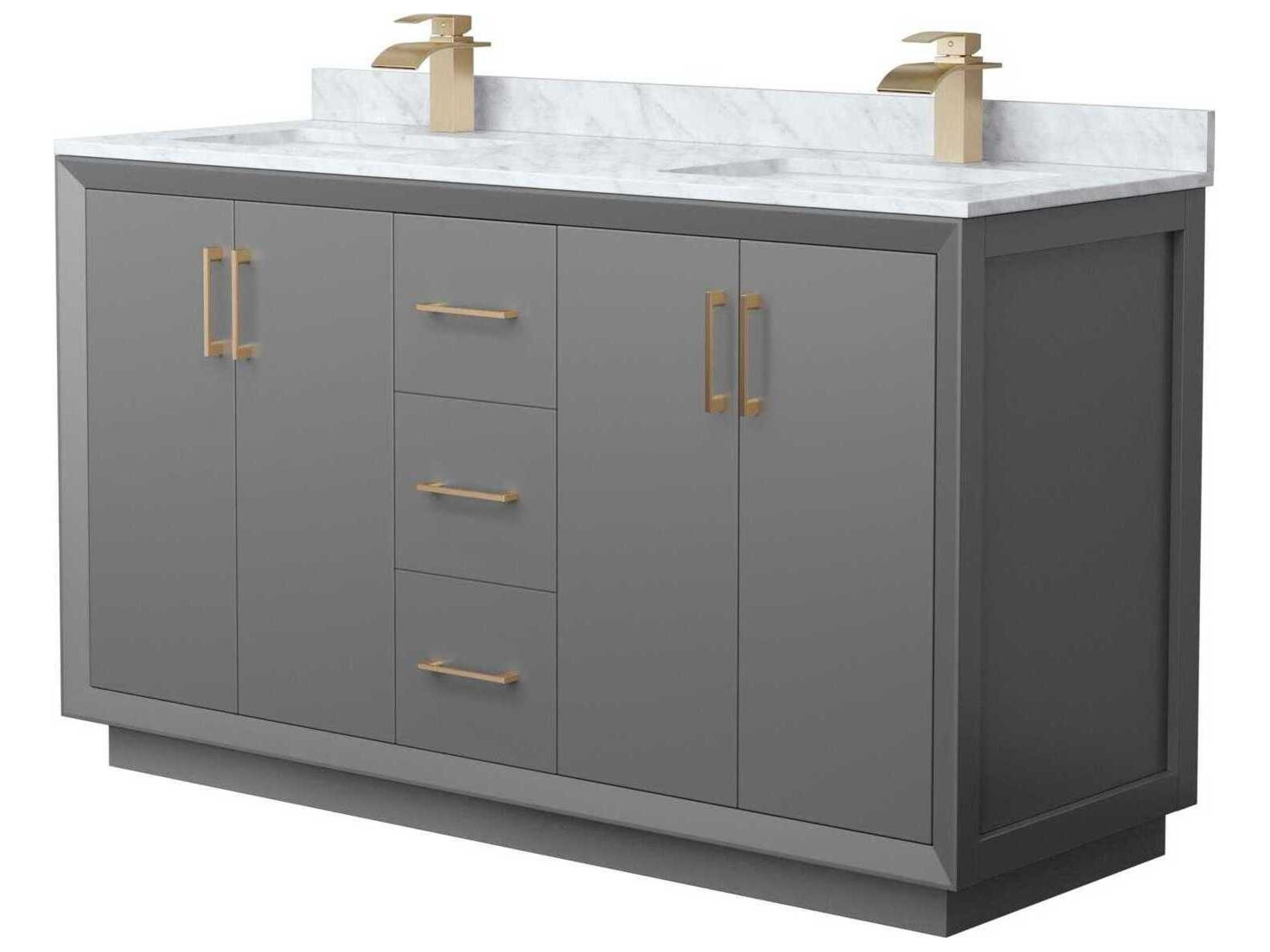 Wyndham Collection Strada 60" Dark Gray Vanity