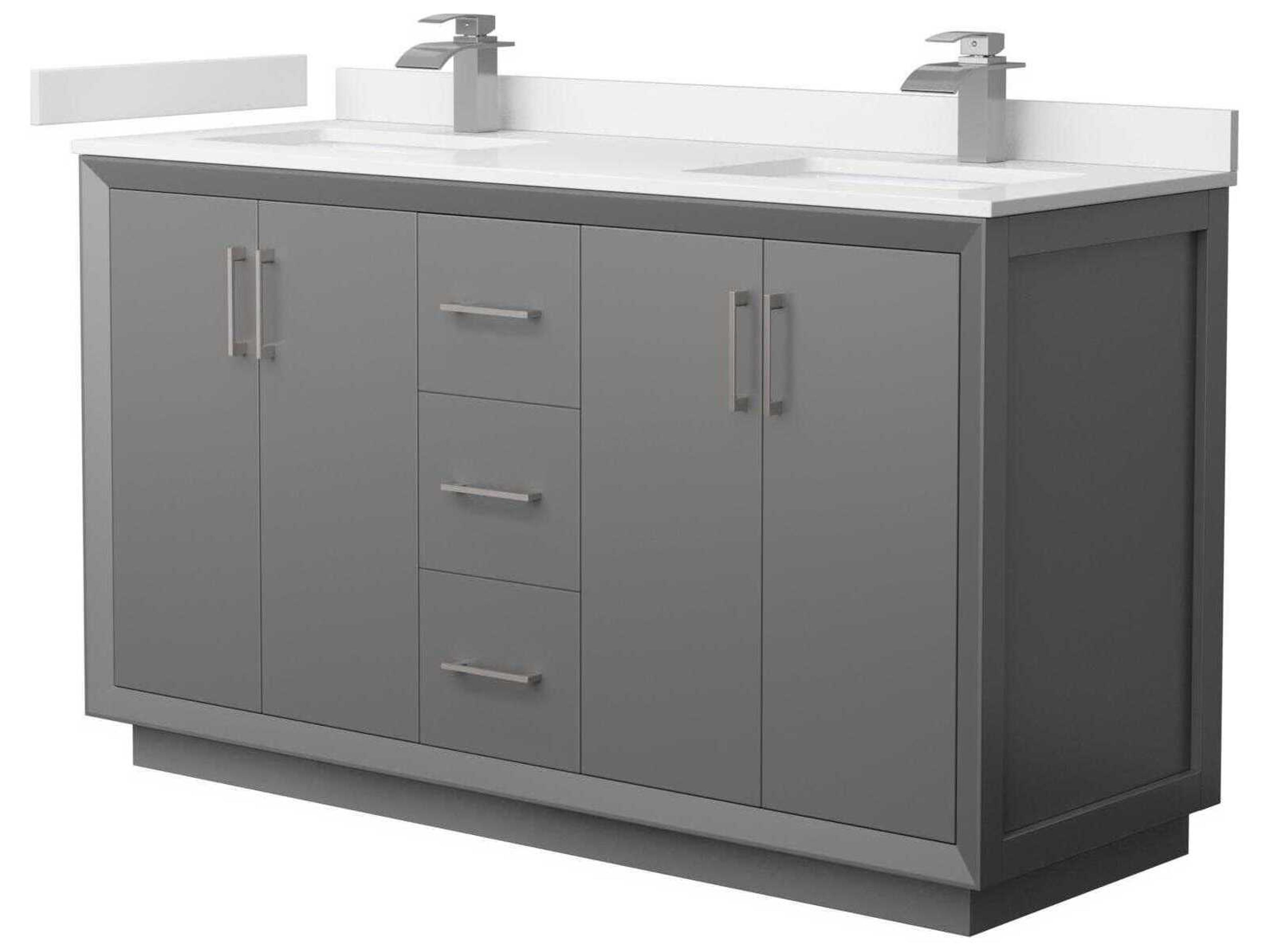 Wyndham Collection Strada 60" Dark Gray Vanity