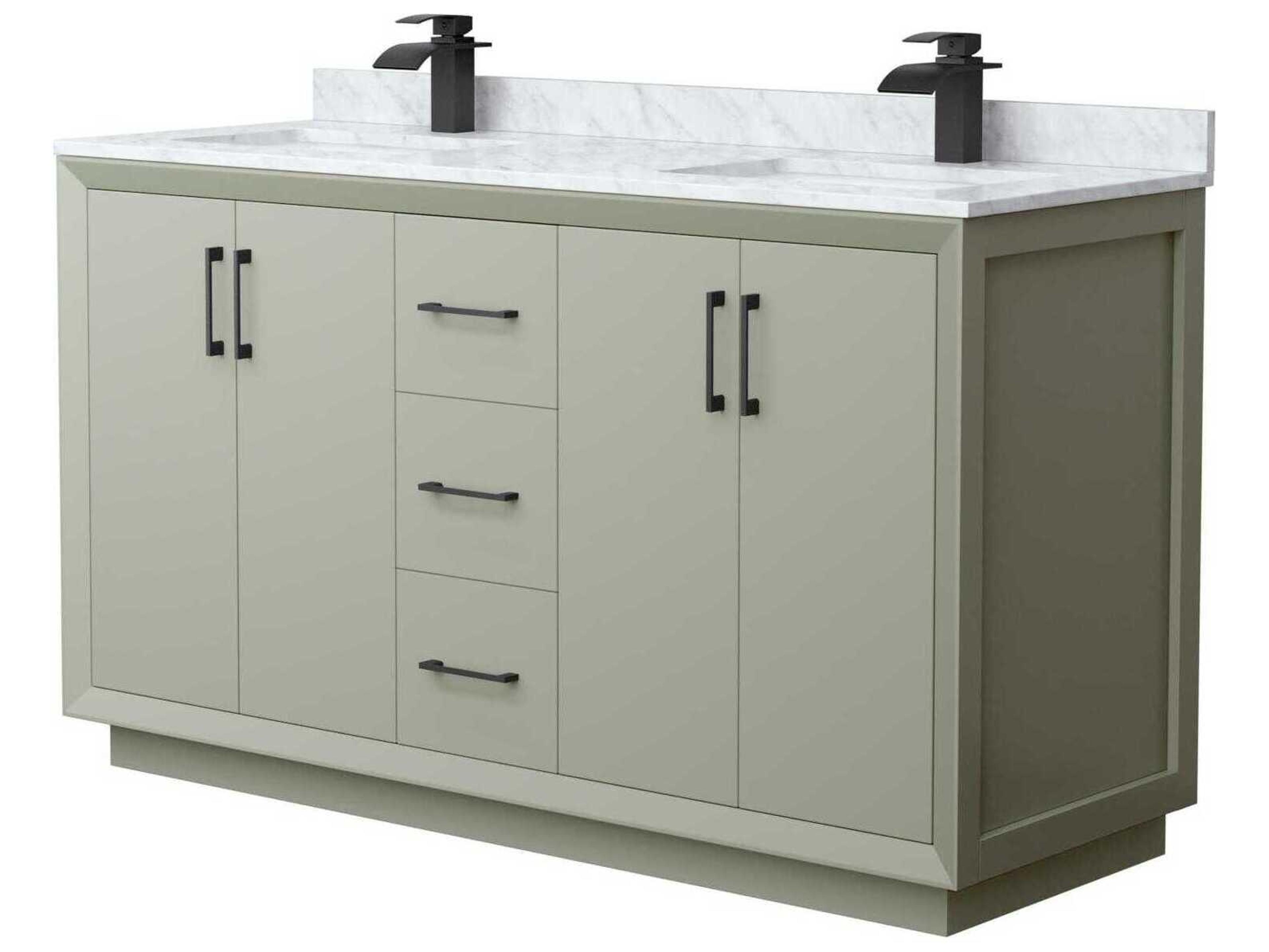 Wyndham Collection Strada 60" Light Green Vanity
