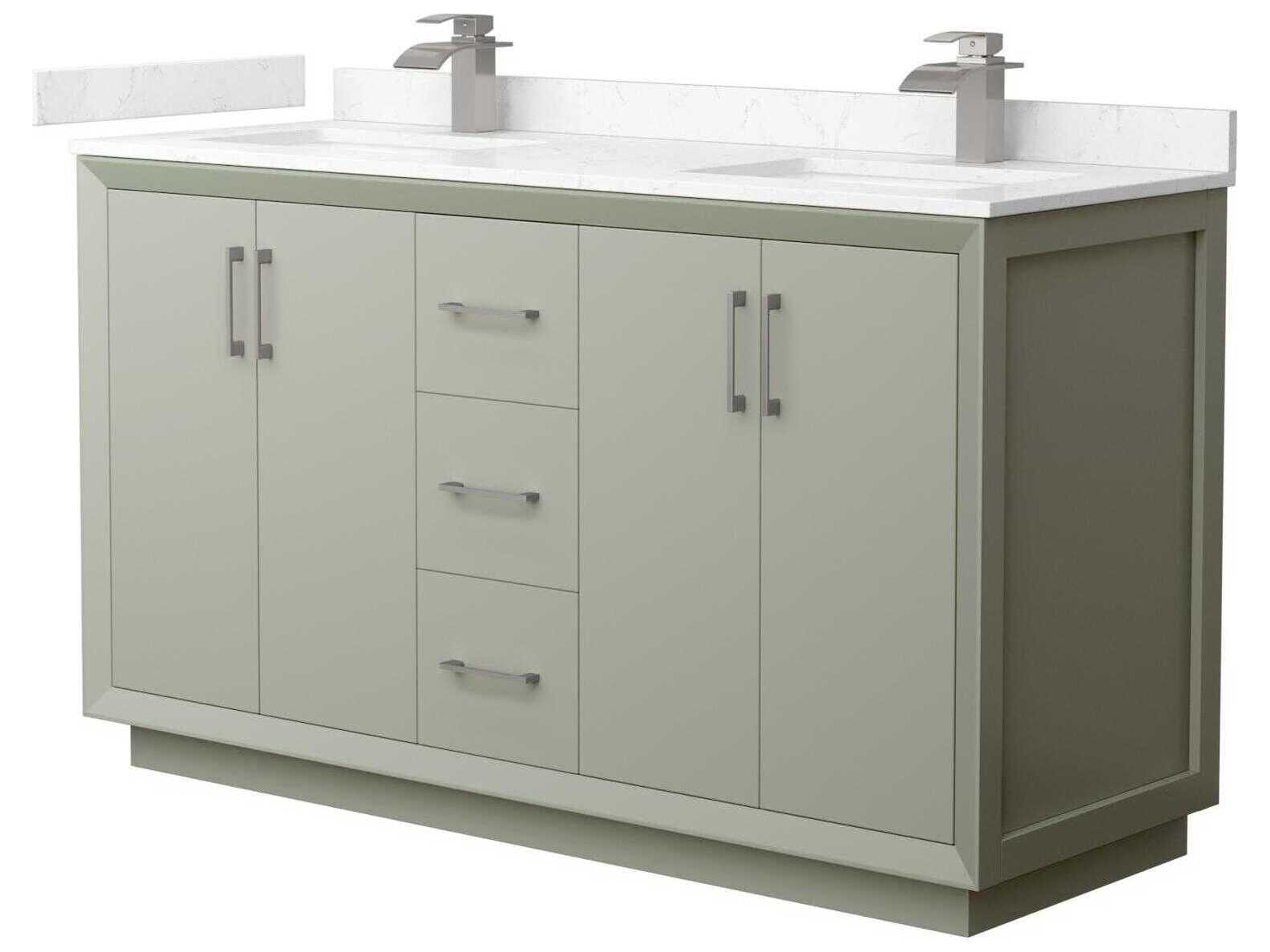 Wyndham Collection Strada 60" Light Green Vanity