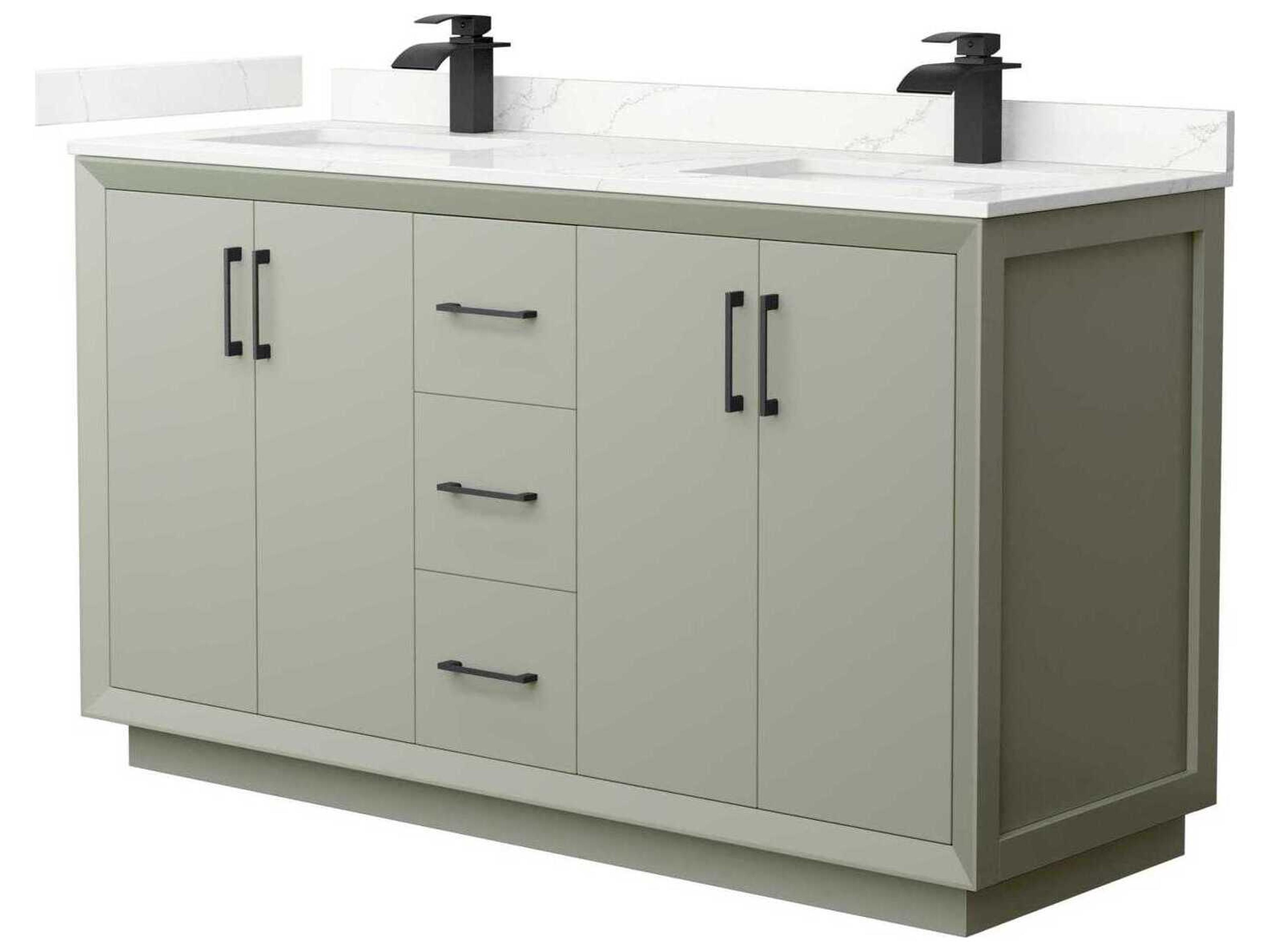 Wyndham Collection Strada 60" Light Green Vanity