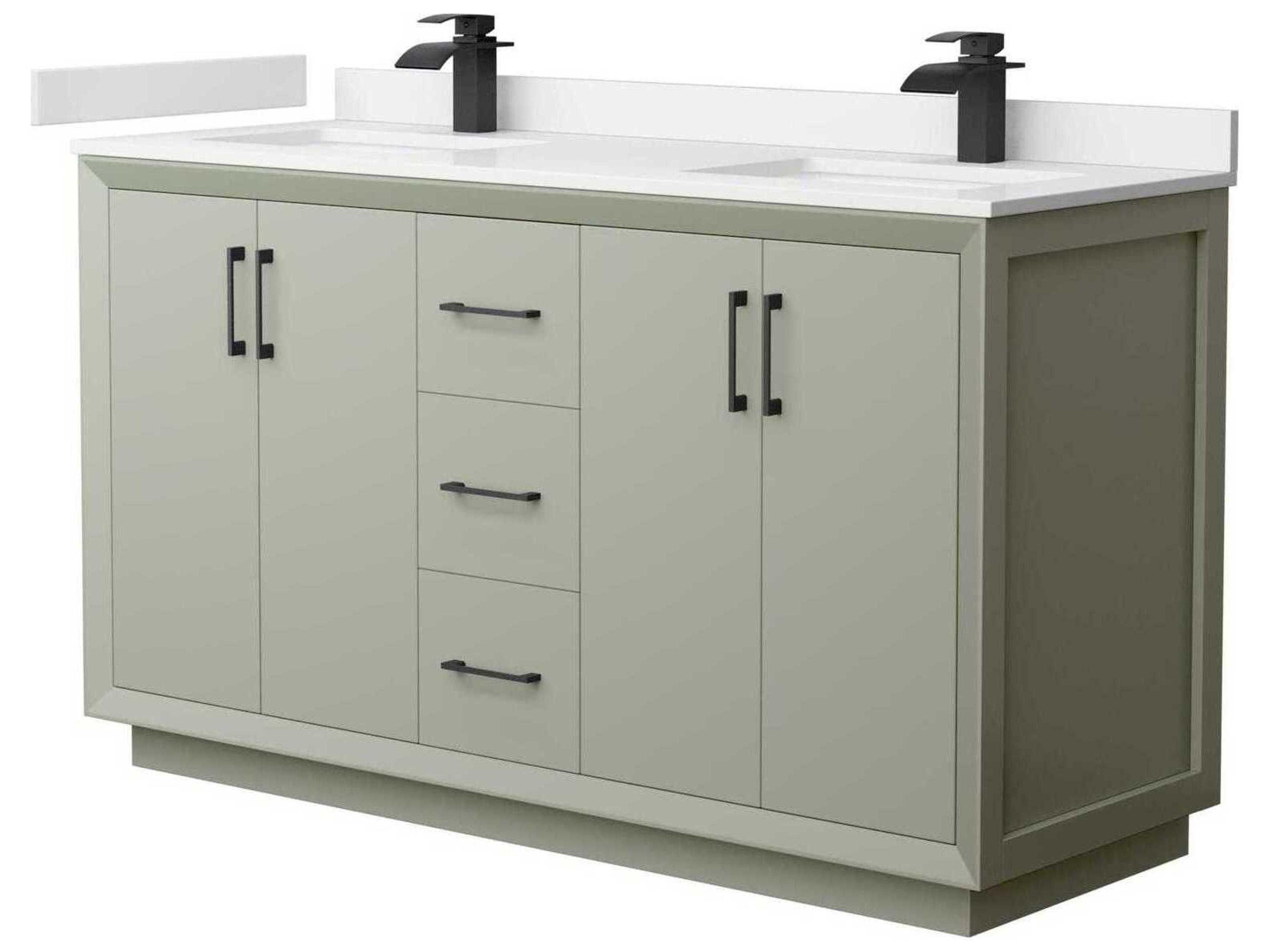 Wyndham Collection Strada 60" Light Green Vanity