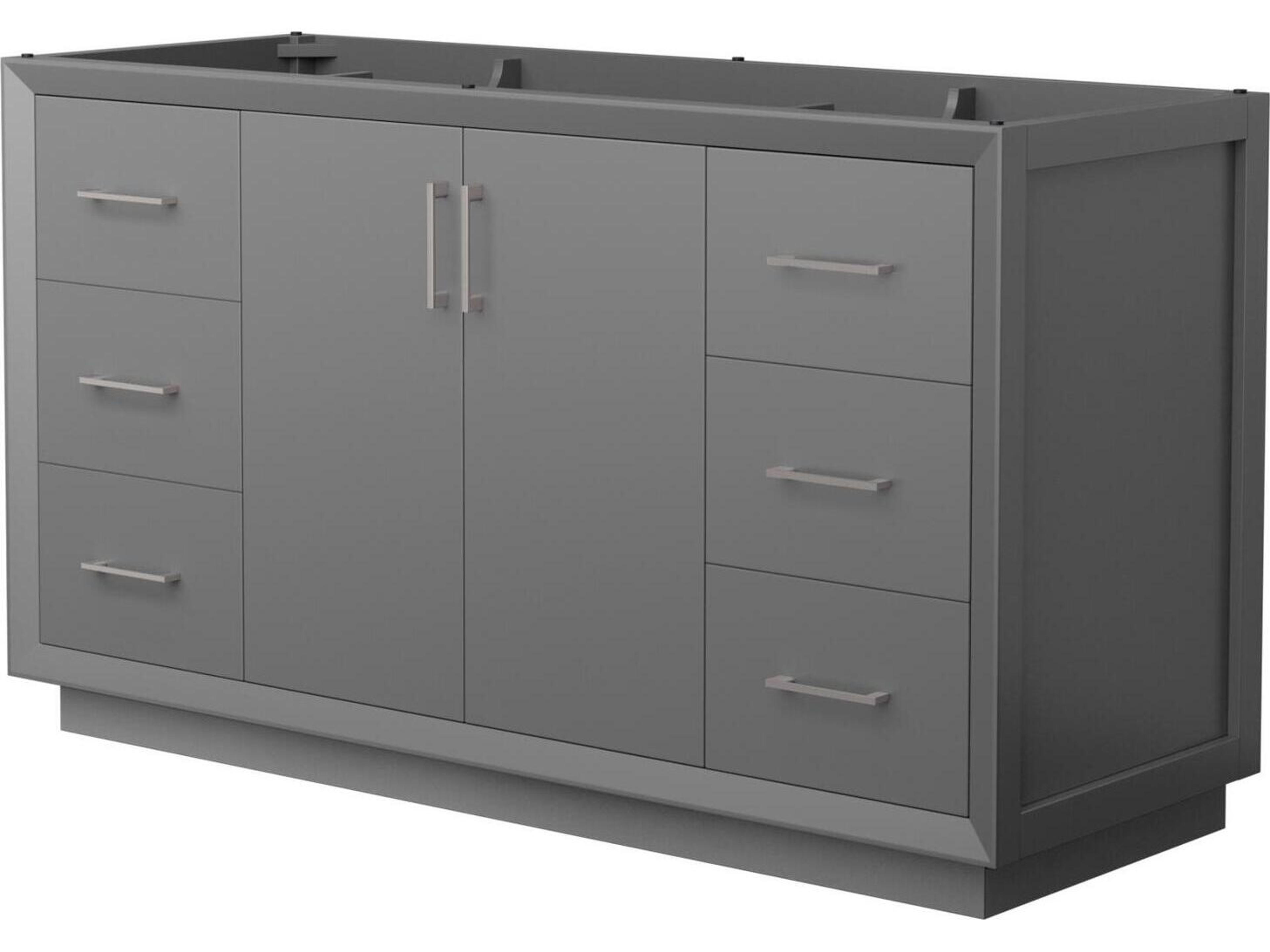 Wyndham Collection Strada 59" Dark Gray Vanity