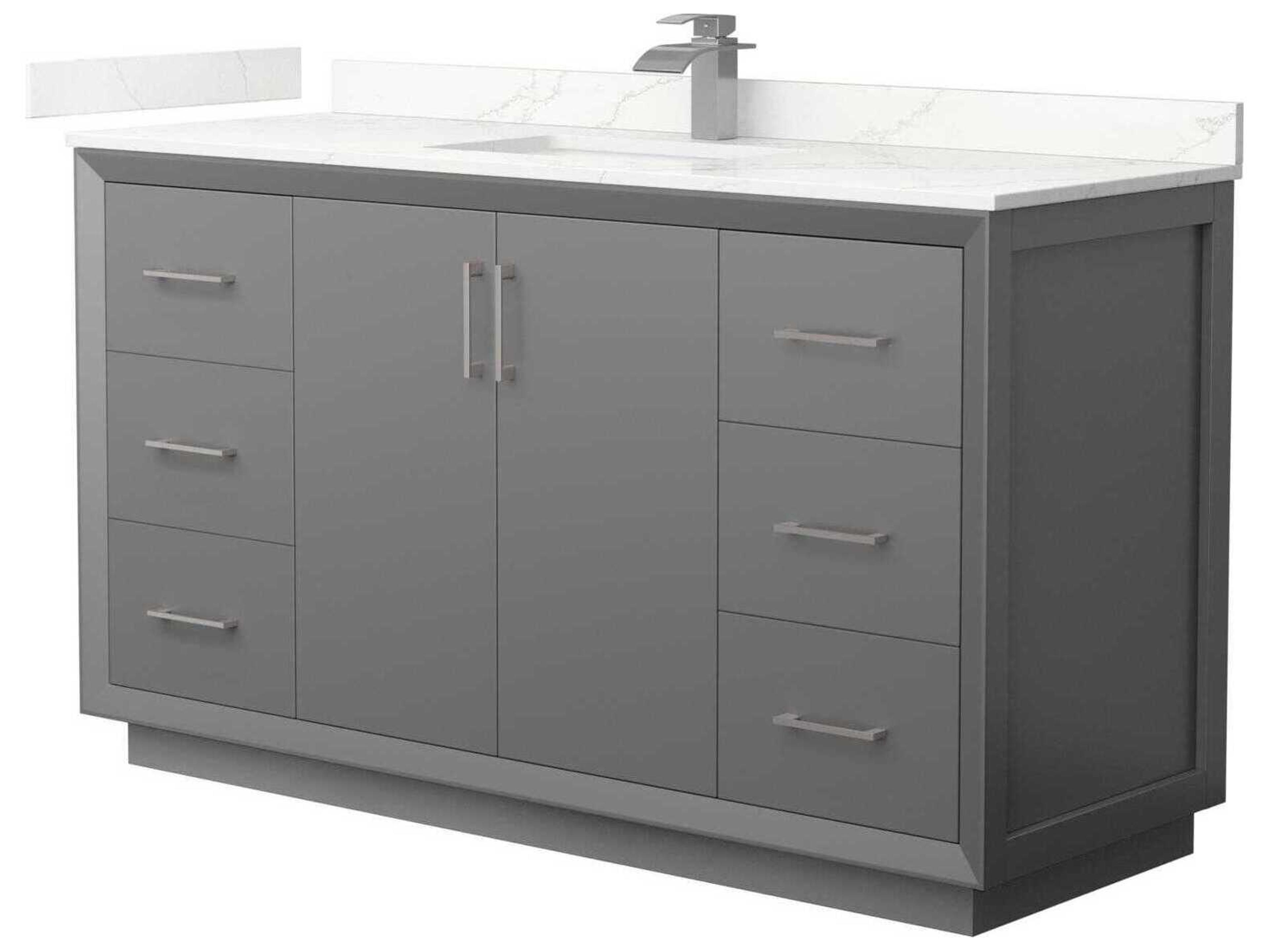 Strada 60" Dark Gray Vanity